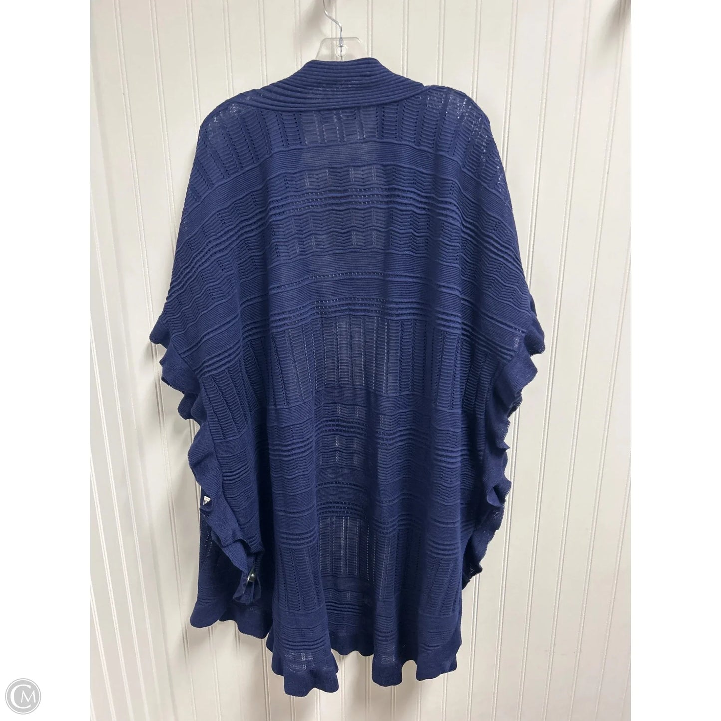 Sweater Cardigan By Bloomchic In Blue, Size: 3x