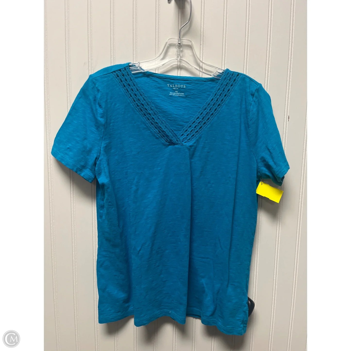 Top Short Sleeve Basic By Talbots In Blue, Size: Mp