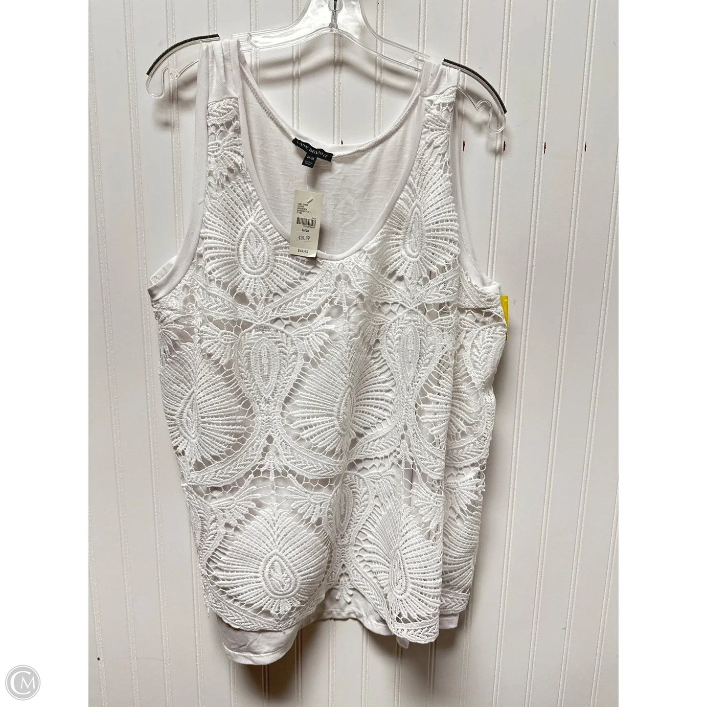 Top Sleeveless By Lane Bryant In White, Size: 3x