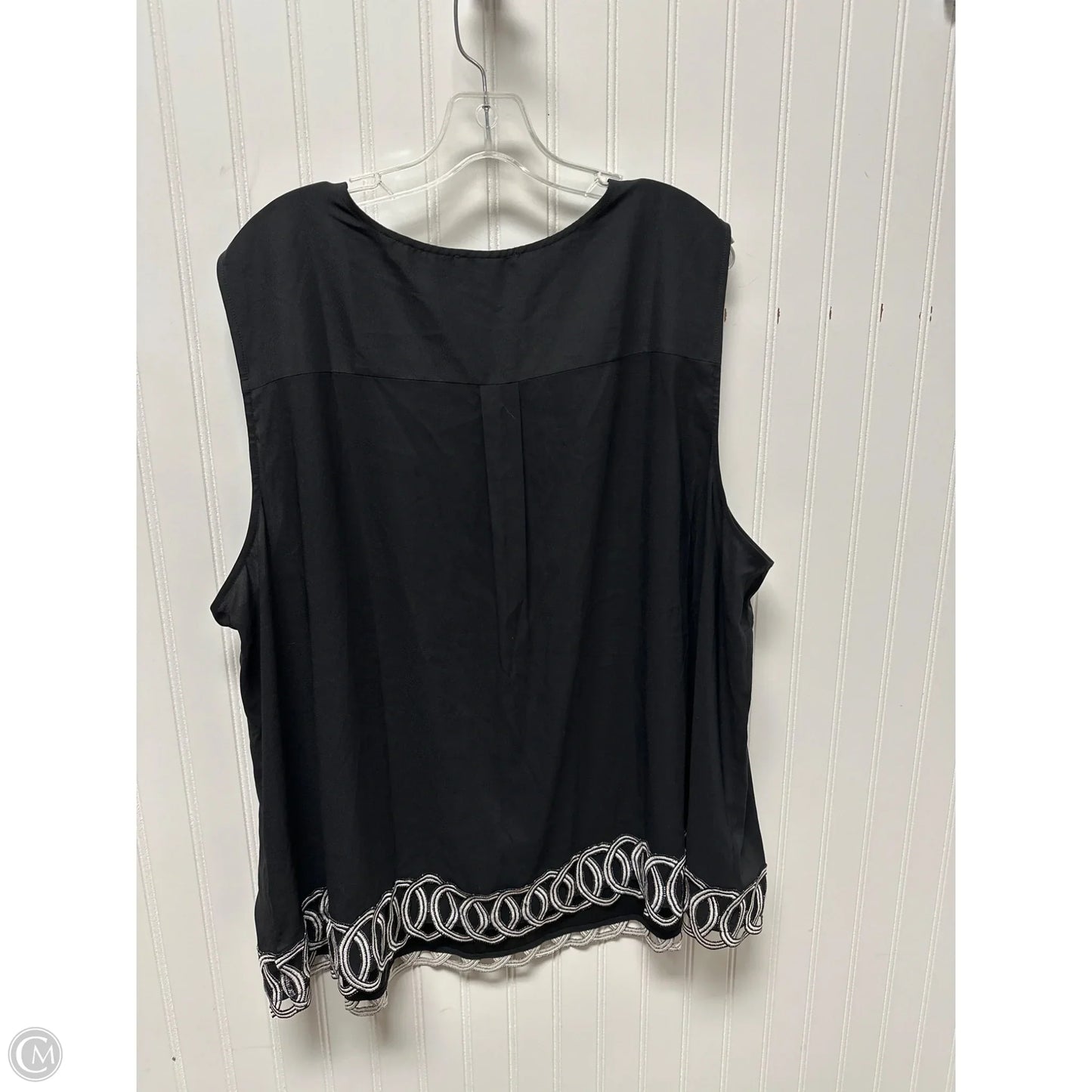 Top Sleeveless By Limited In Black, Size: 3x