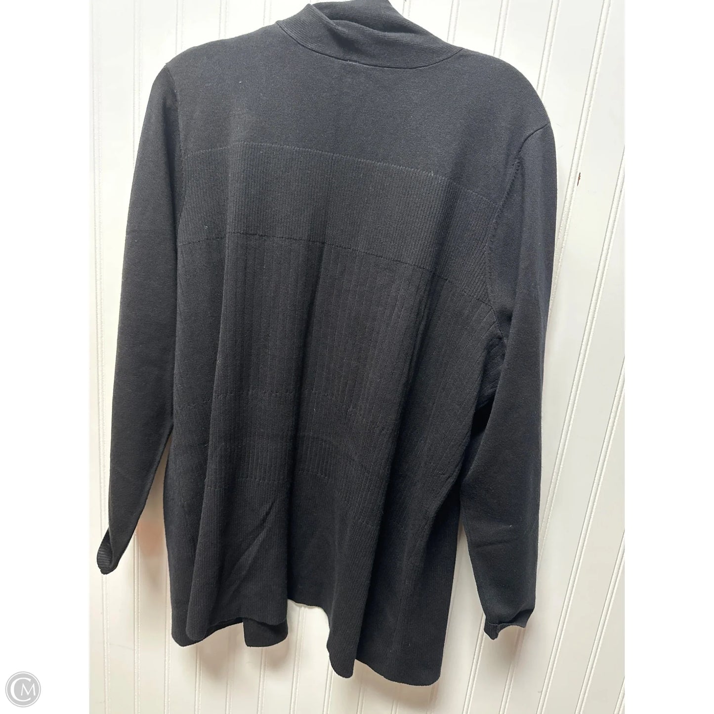 Sweater Cardigan By Leo And Nicole In Black, Size: 2x