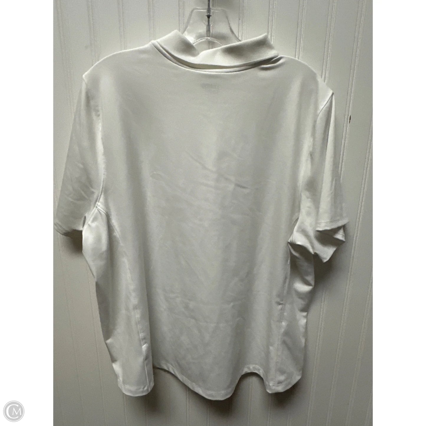 Athletic Top Short Sleeve By Lands End In White, Size: 2x