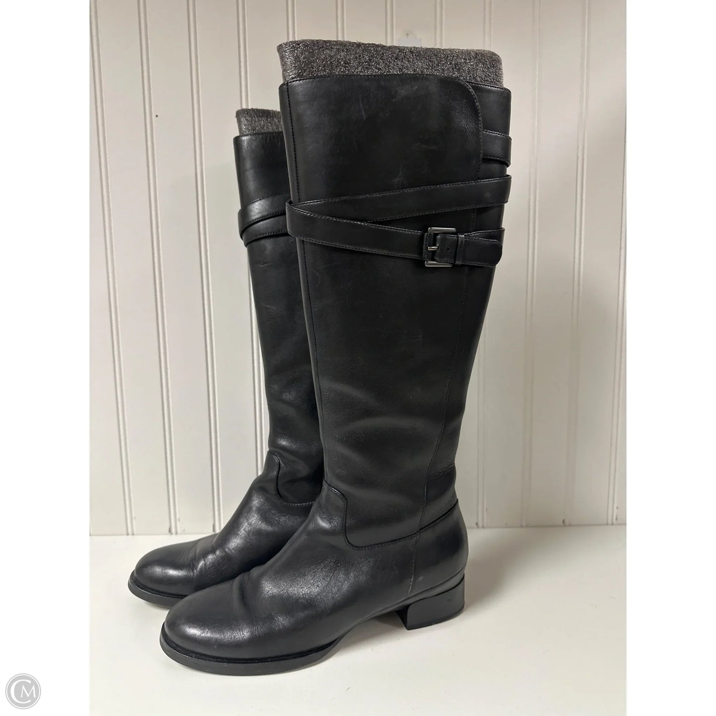 Boots Knee Heels By Ecco In Black, Size: 6.5