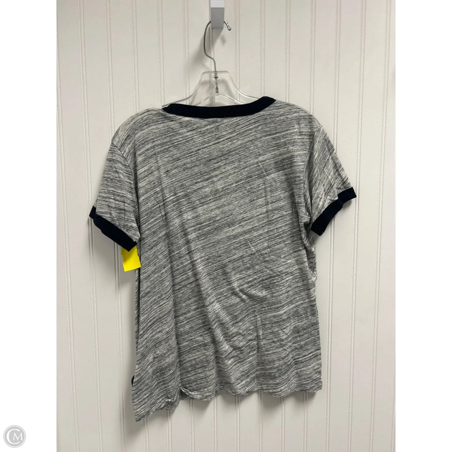 Top Short Sleeve Basic By Pink In Grey, Size: M