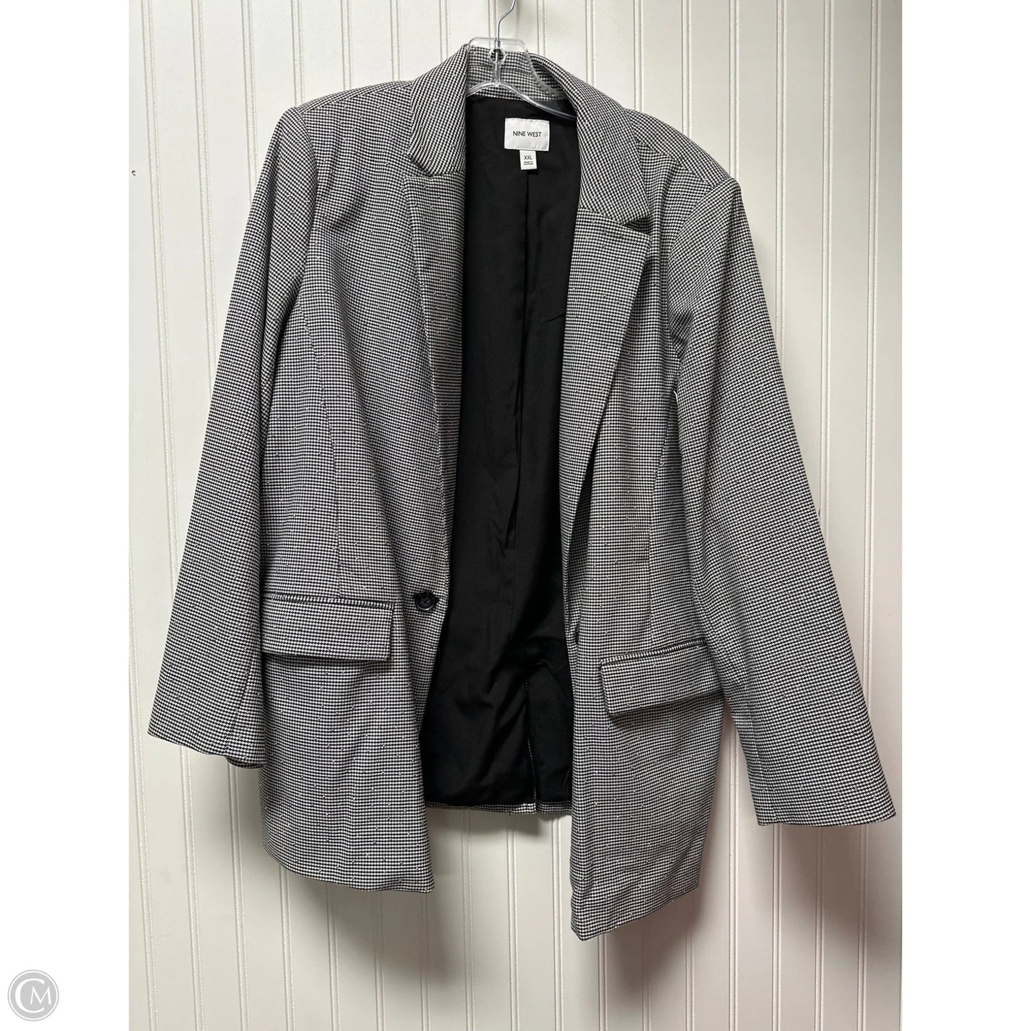 Blazer By Nine West In Black & White, Size: 1x
