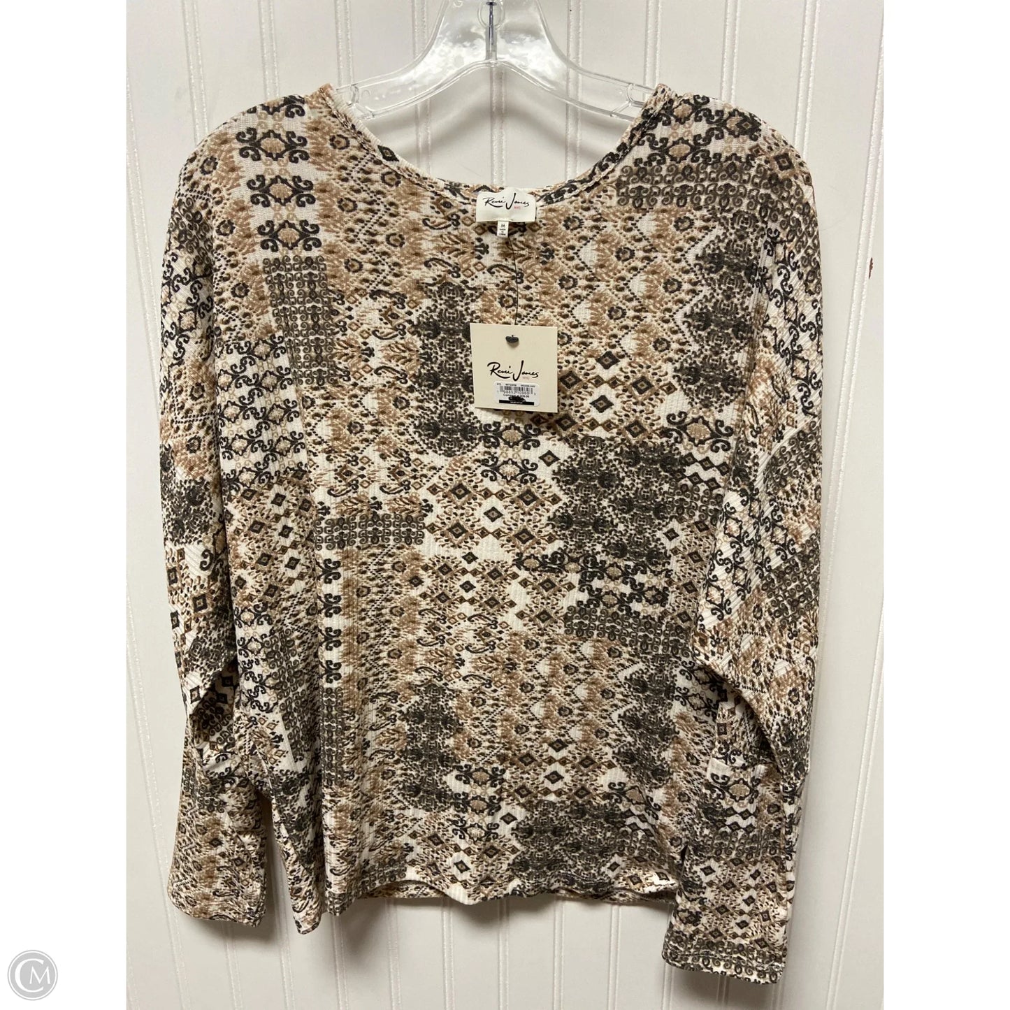 Top Long Sleeve By Clothes Mentor In Brown, Size: M