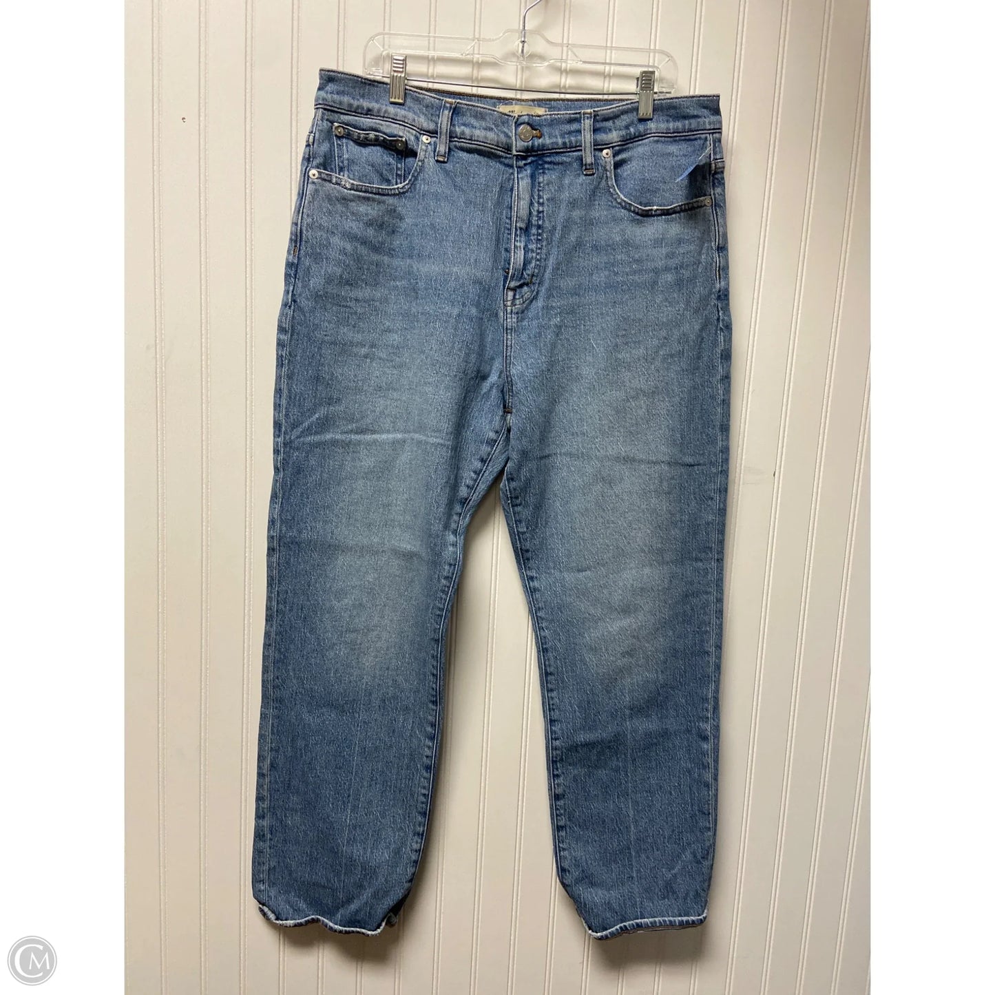 Jeans Straight By Madewell In Blue Denim, Size: 14