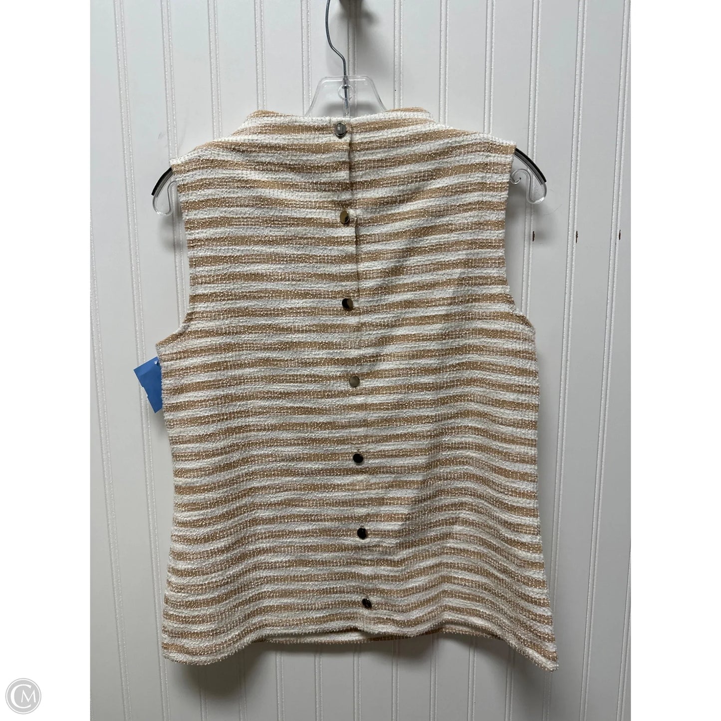 Top Sleeveless By Talbots In Striped Pattern, Size: S