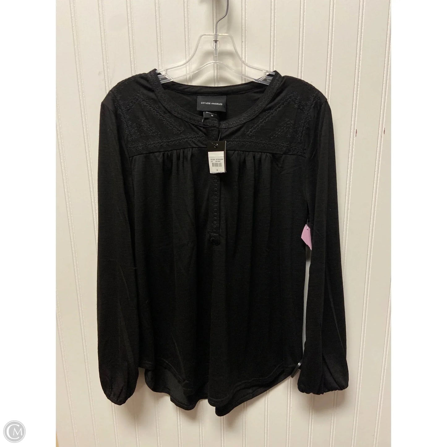 Top Long Sleeve Basic By Cmc In Black, Size: M
