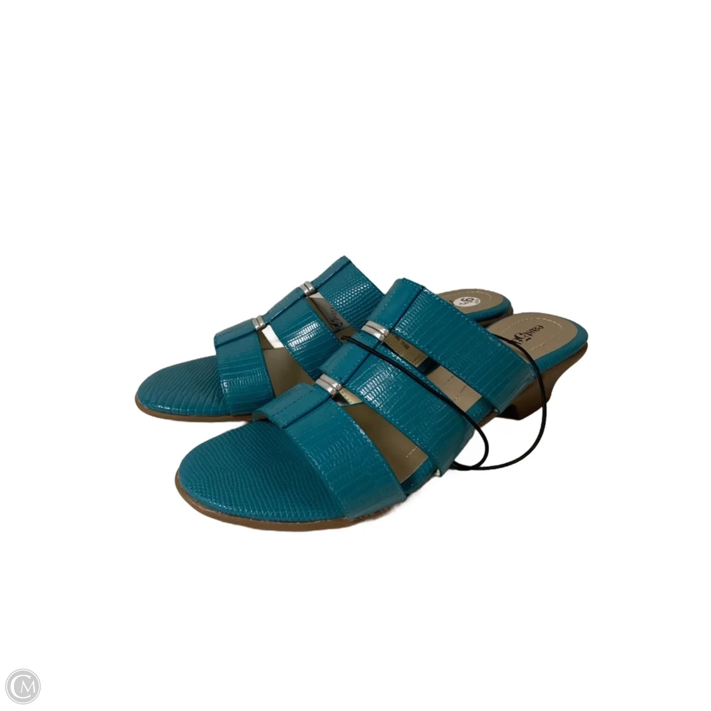 Sandals Heels Wedge By East 5th In Teal, Size: 9.5