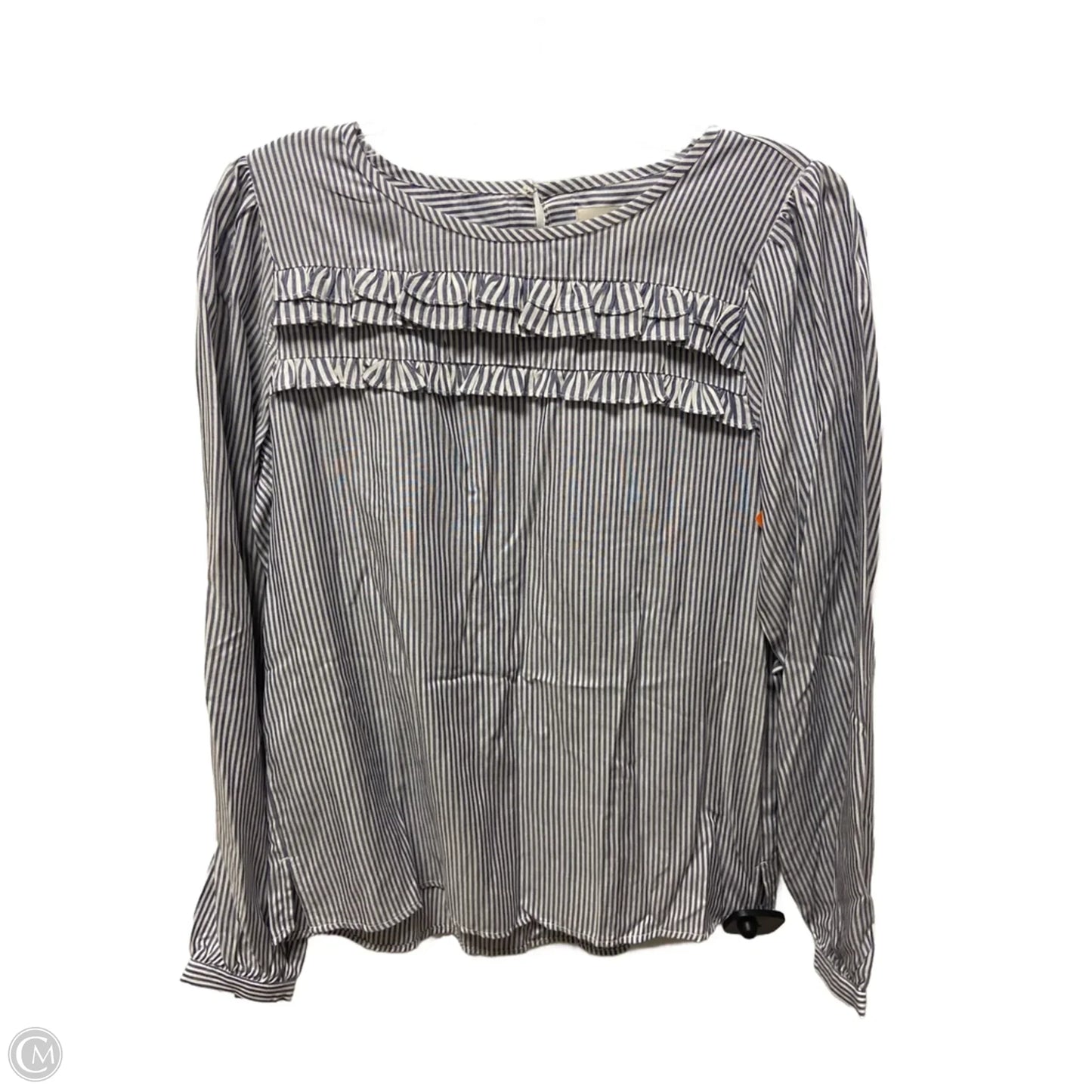 Top Long Sleeve By Loft In Striped Pattern, Size: Xxs