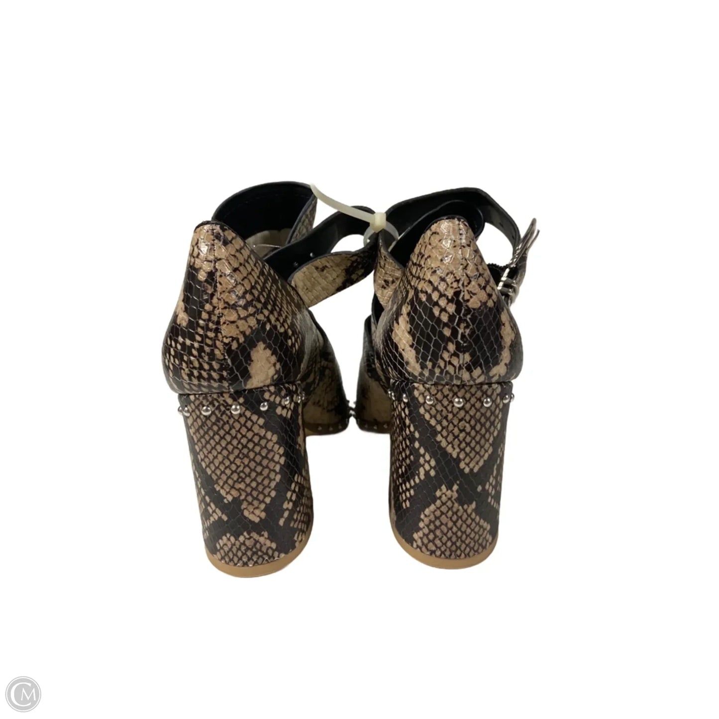 Boots Ankle Heels By Gianni Bini In Snakeskin Print, Size: 7.5