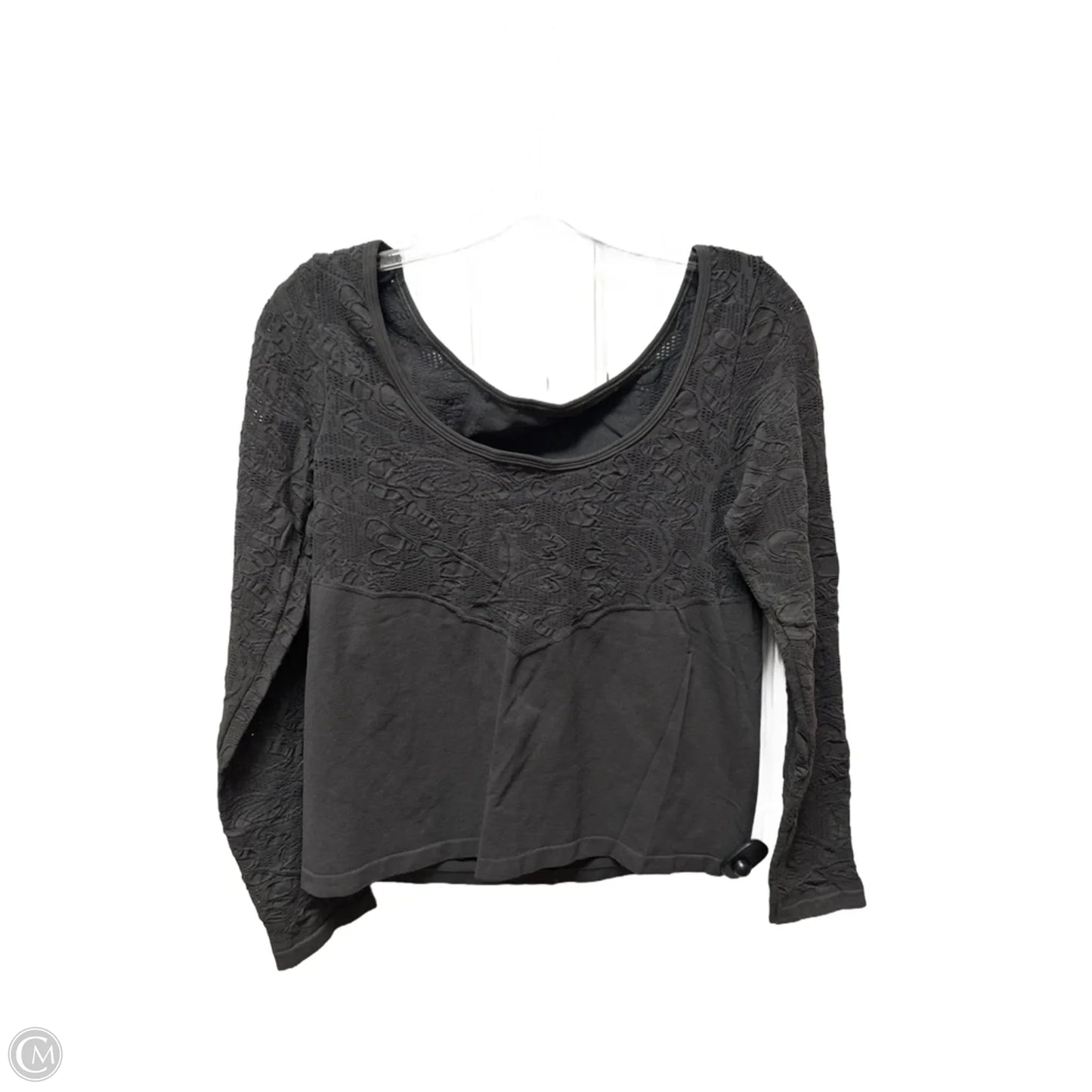 Top Long Sleeve By Anthropologie In Grey, Size: L