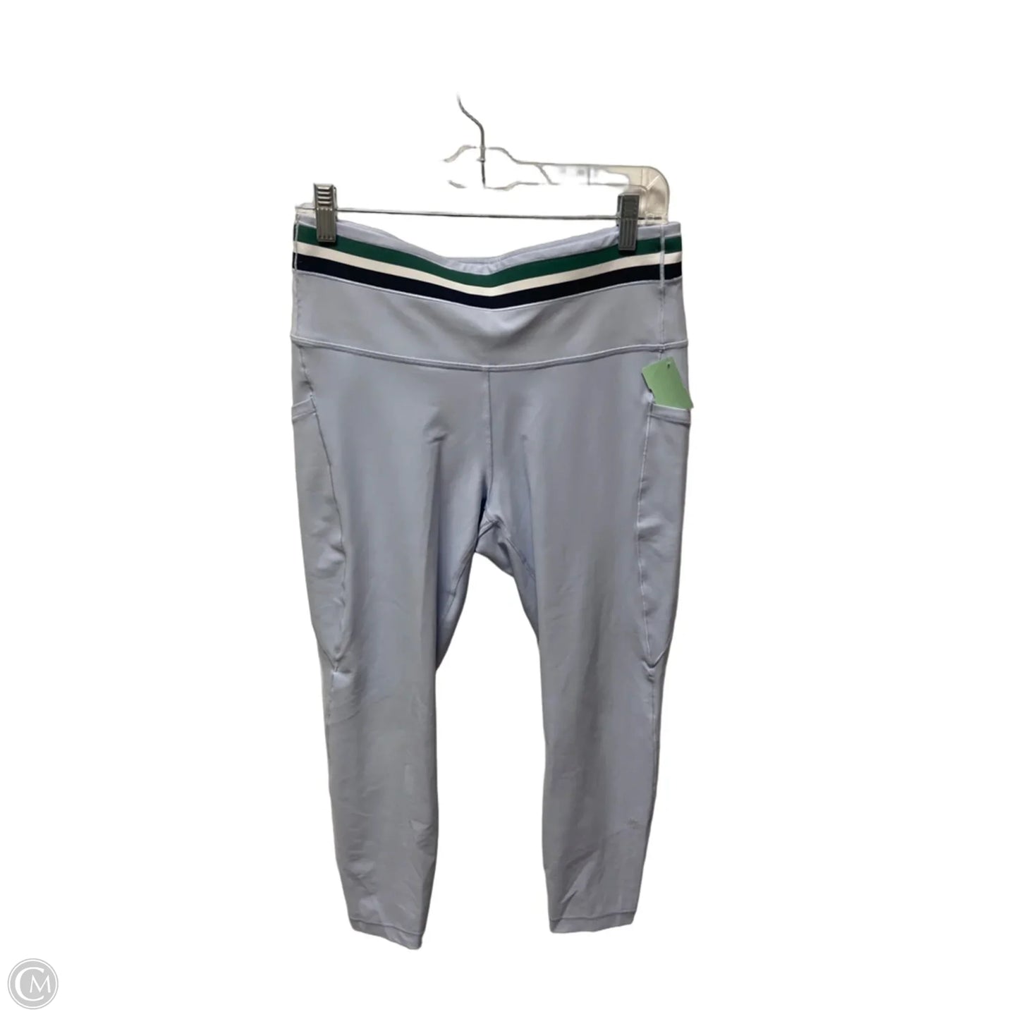 Athletic Leggings By Athleta In Blue & Green, Size: L