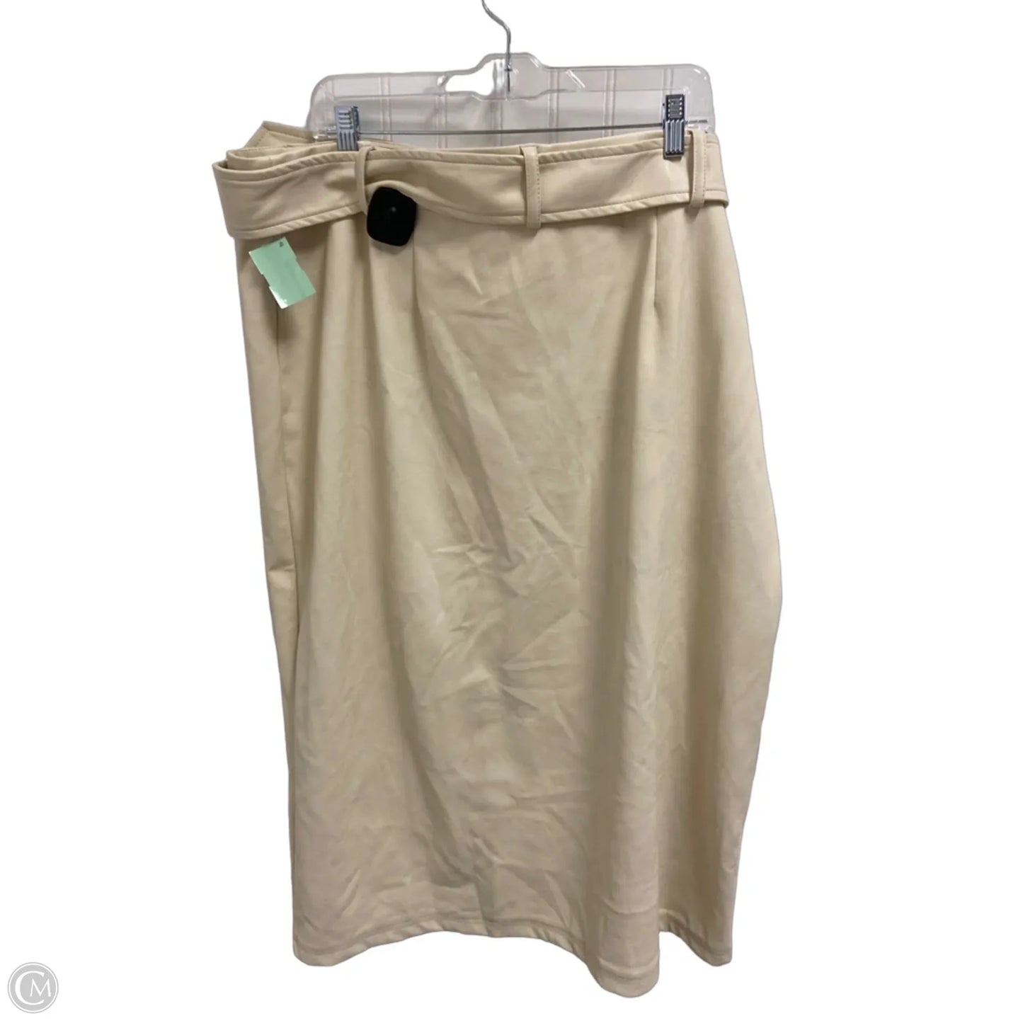 Skirt Midi By Skies Are Blue In Beige, Size: 22