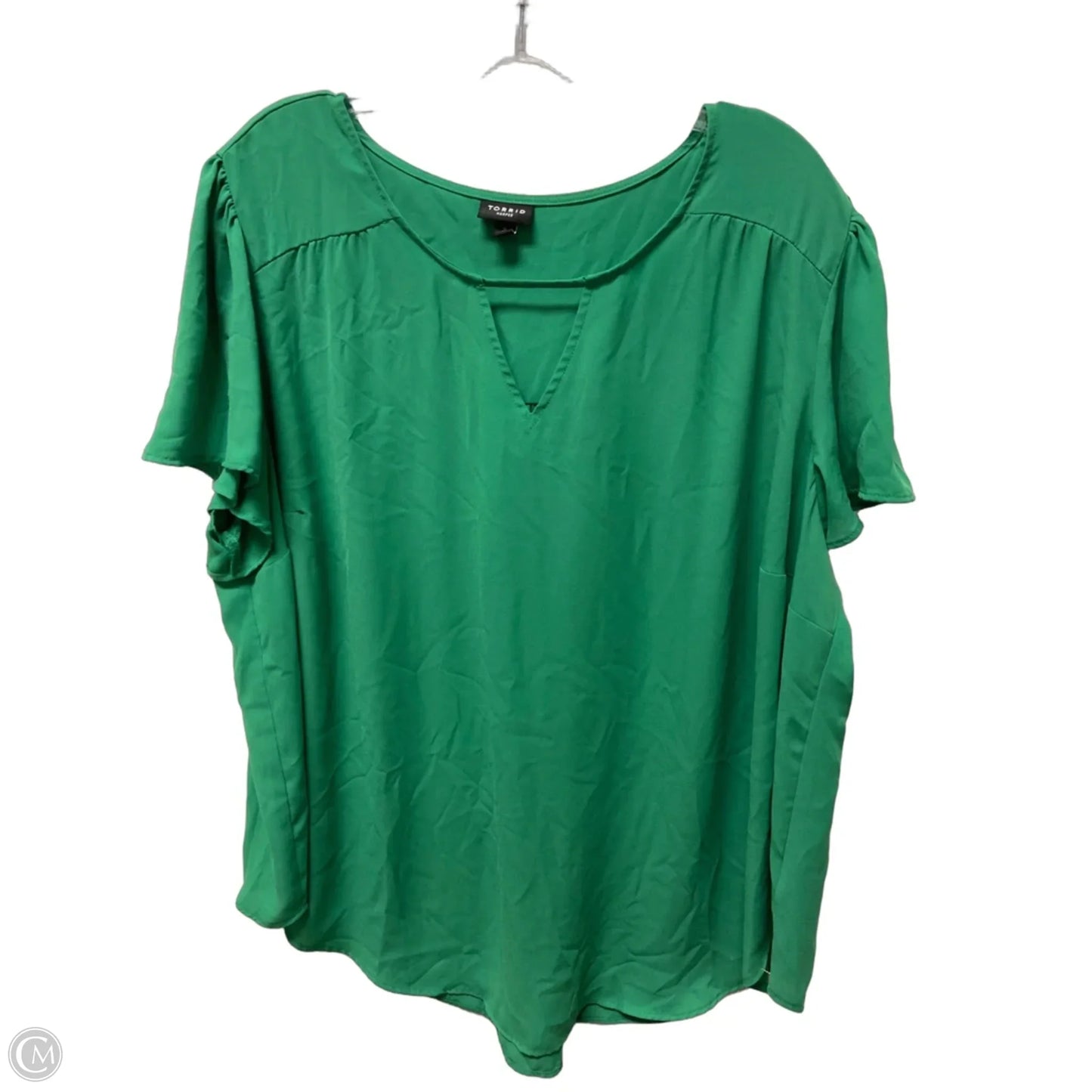 Top Short Sleeve Basic By Torrid In Green, Size: 3x