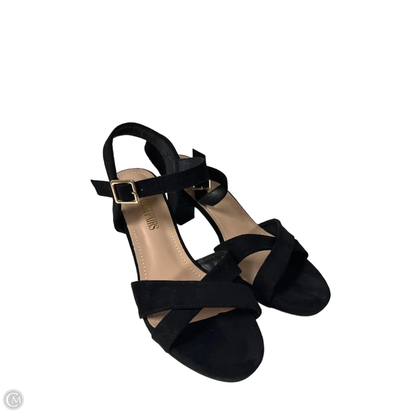 Sandals Heels Block By Dream Pairs In Black, Size: 8.5