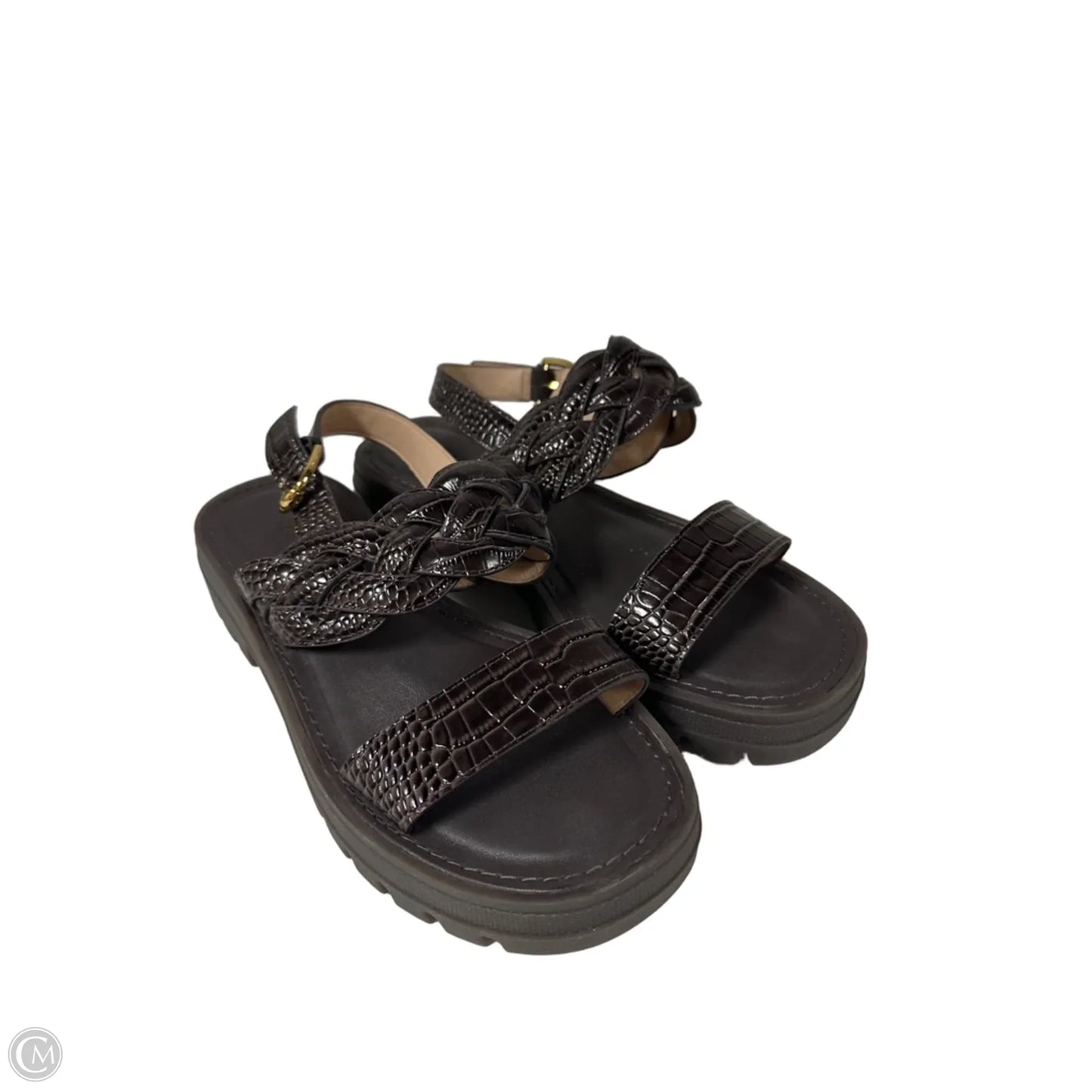 Sandals Flats By Cole-haan In Brown, Size: 8