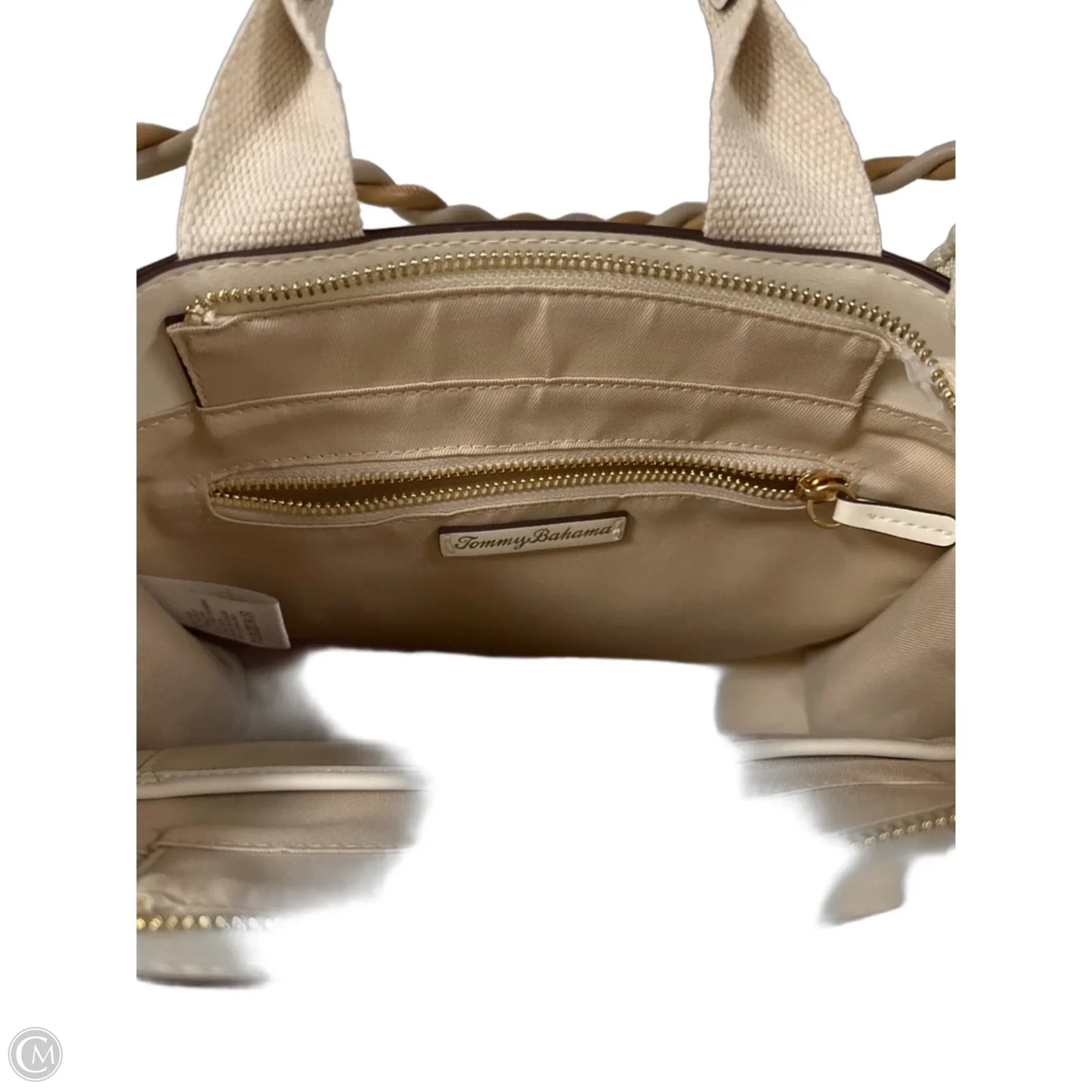 Handbag Leather By Tommy Bahama, Size: Medium
