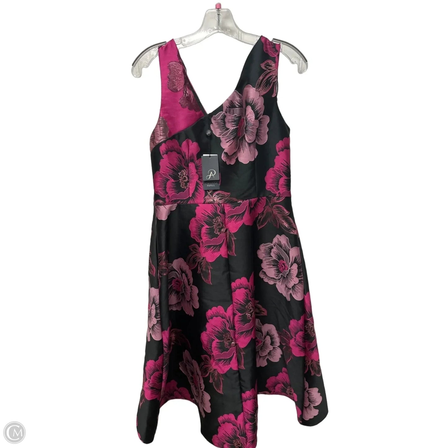 Dress Party Short By Adrianna Papell In Black & Purple, Size: M