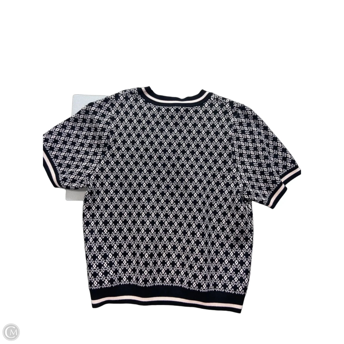 Sweater Short Sleeve By Adrianna Papell In Black, Size: Xl