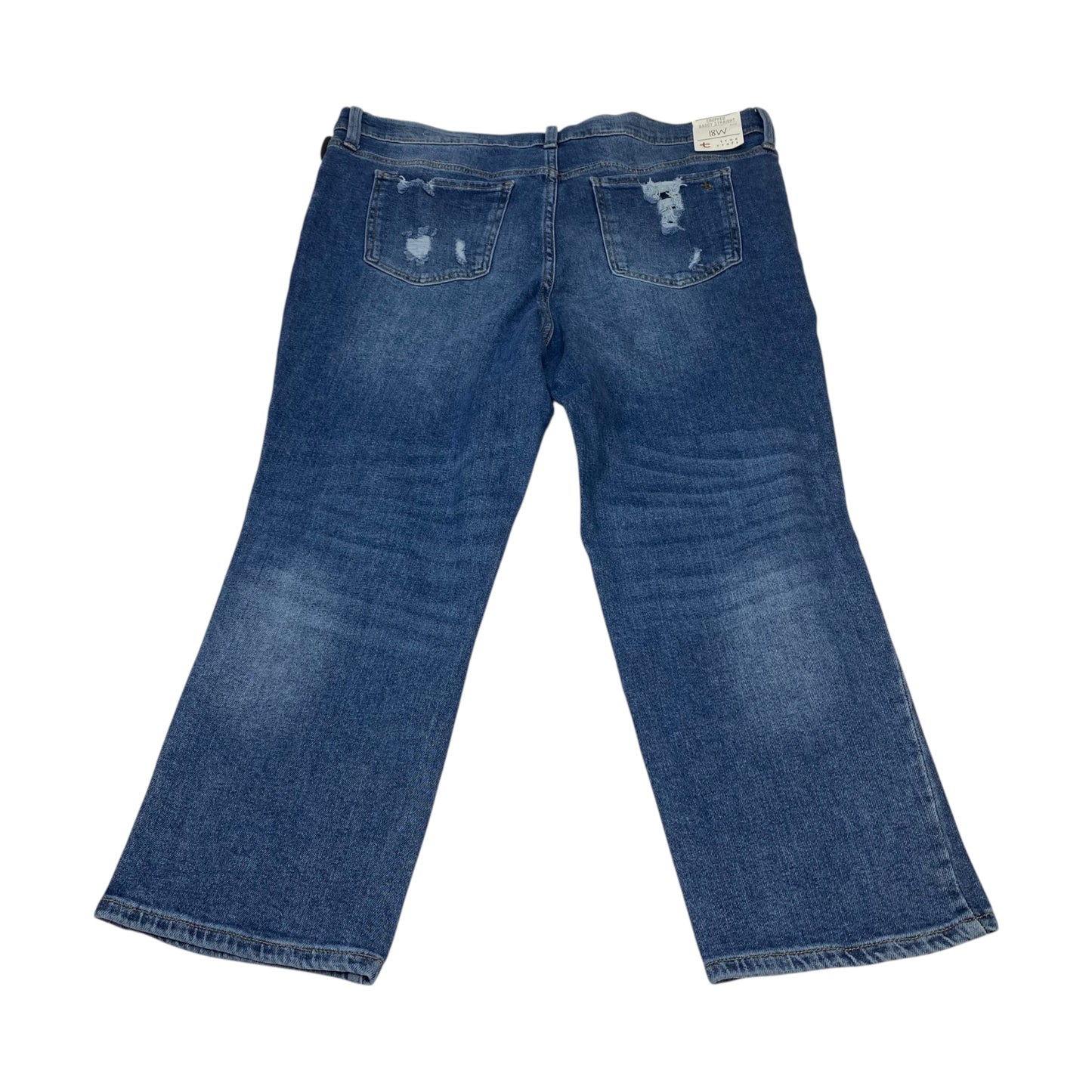 Jeans Straight By True Craft In Blue Denim, Size:18