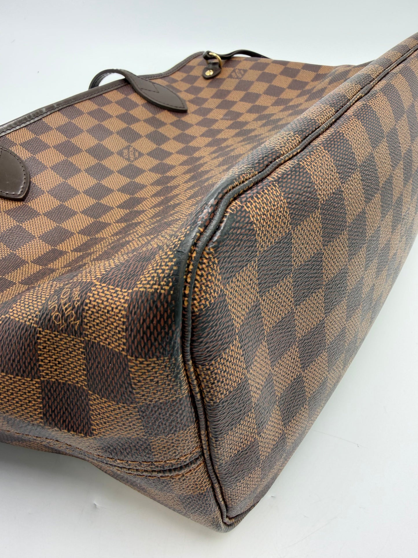 Louis Vuitton Neverfull MM Damier Ebene + Pouchette Luxury Handbag