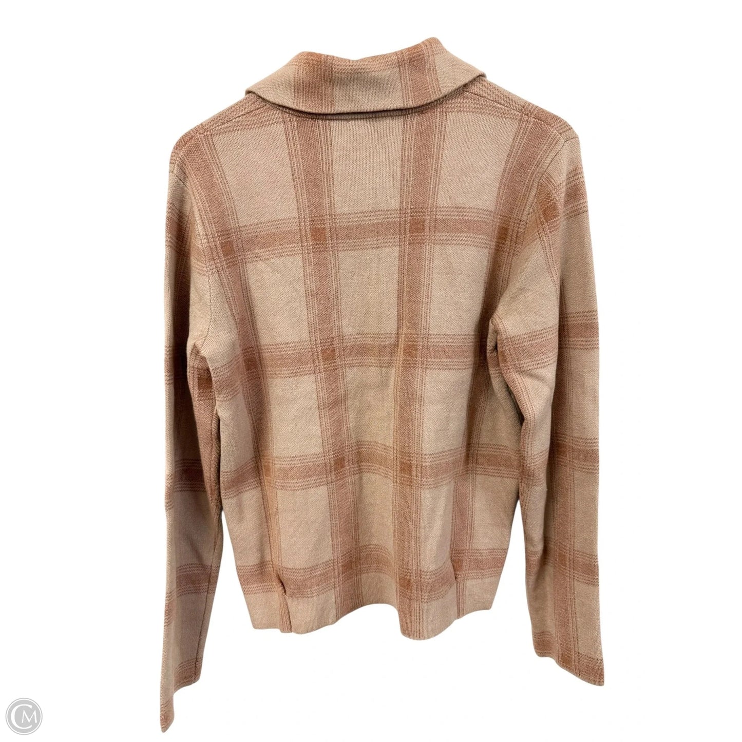 Jacket Shirt By Mystree In Tan, Size: M