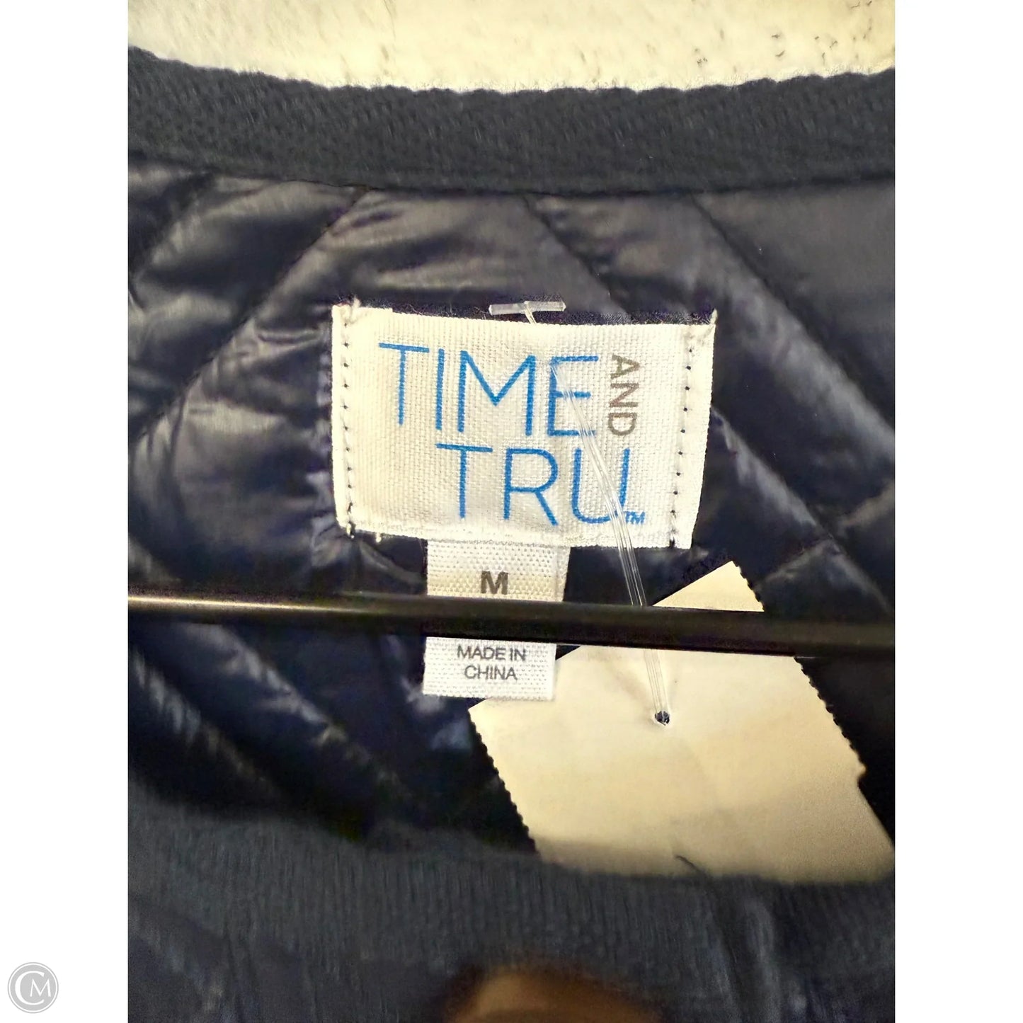 Jacket Puffer & Quilted By Time And Tru In Navy, Size: M