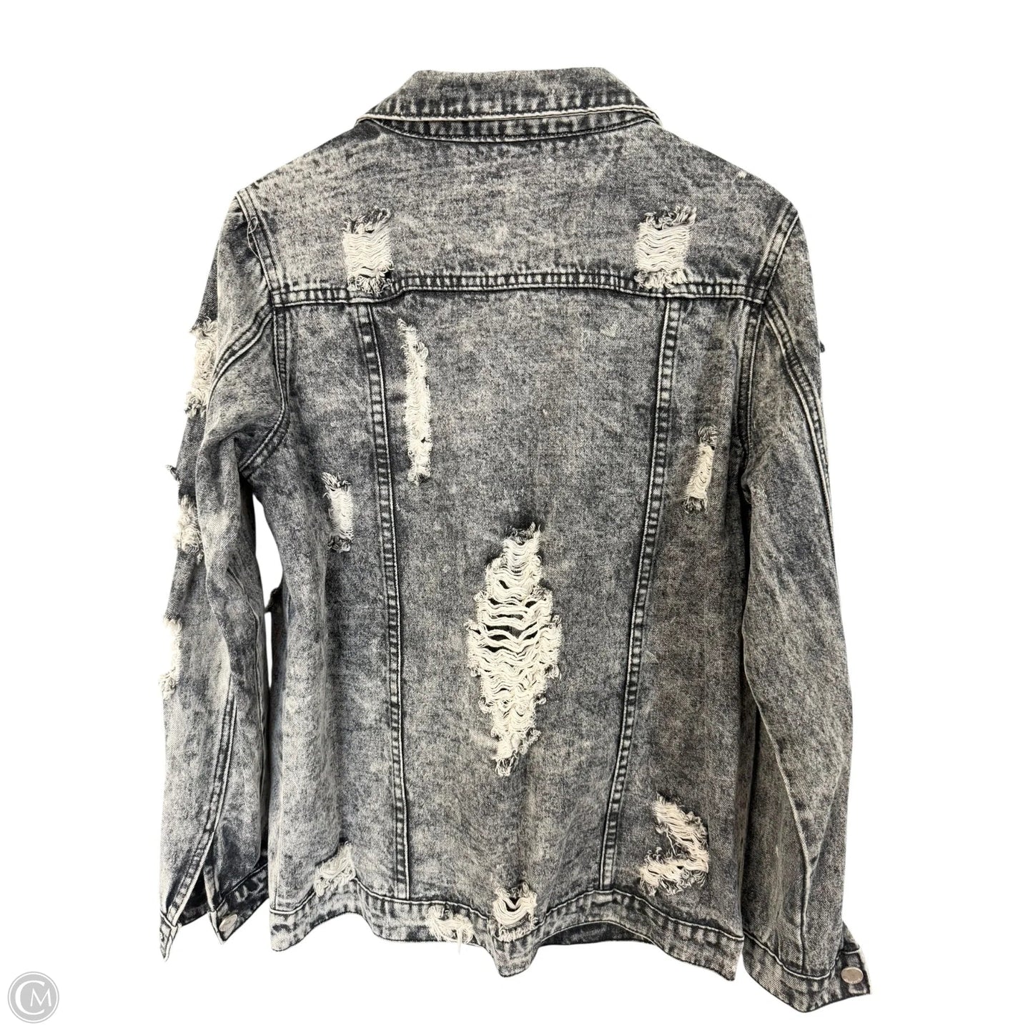 Jacket Denim By Fantastic Fawn In Black Denim, Size: M