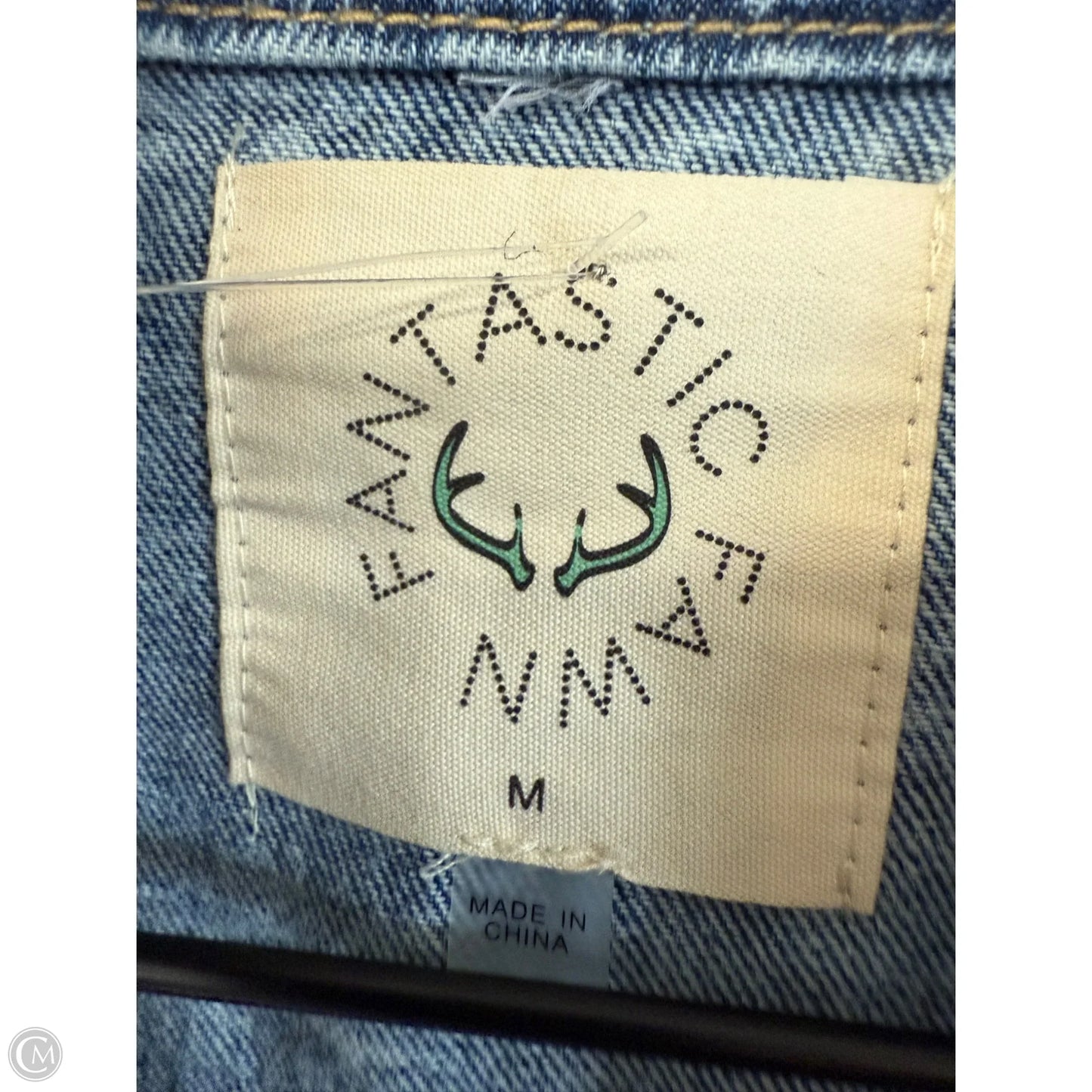 Jacket Denim By Fantastic Fawn In Blue Denim, Size: M