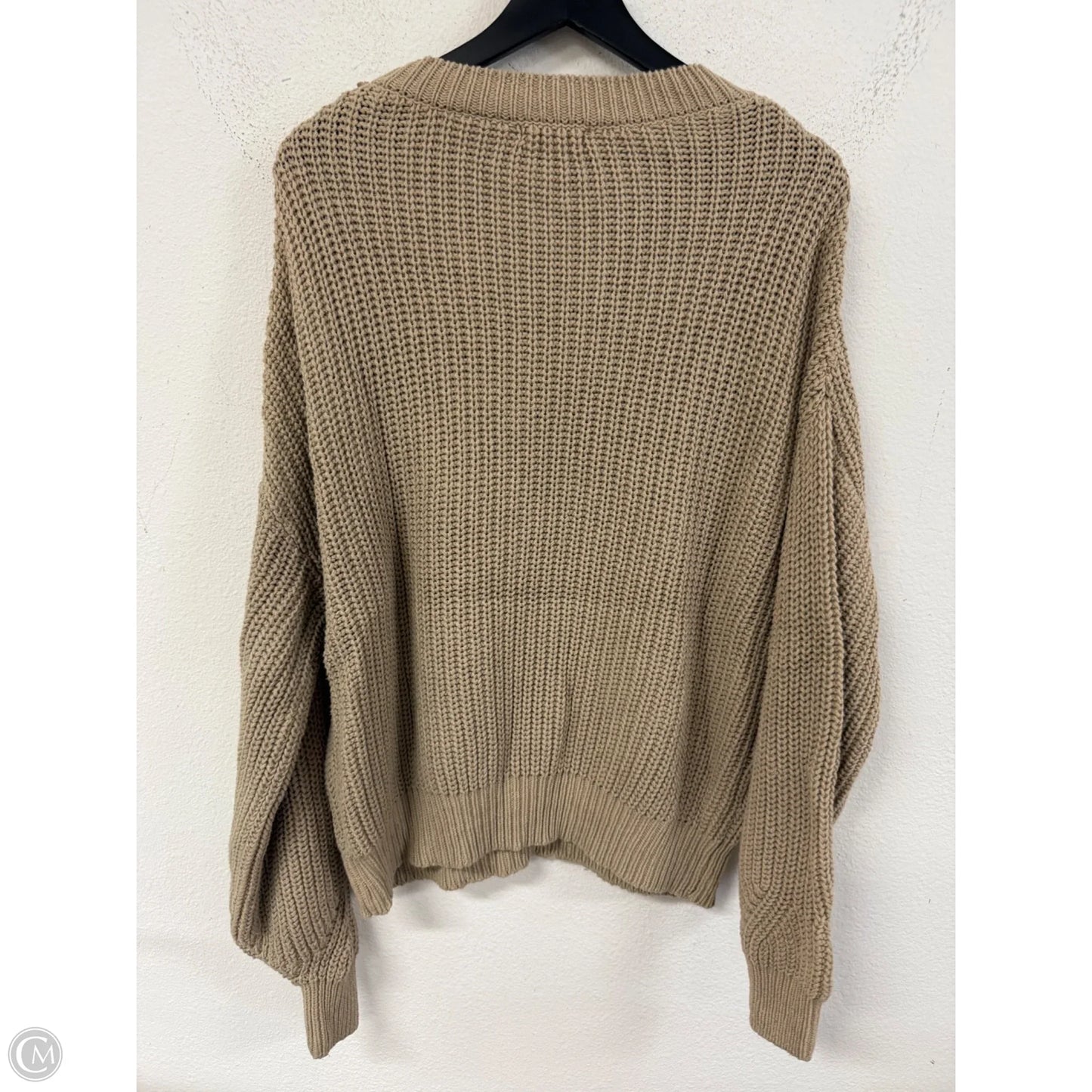 Sweater By Clothes Mentor In Tan, Size: M
