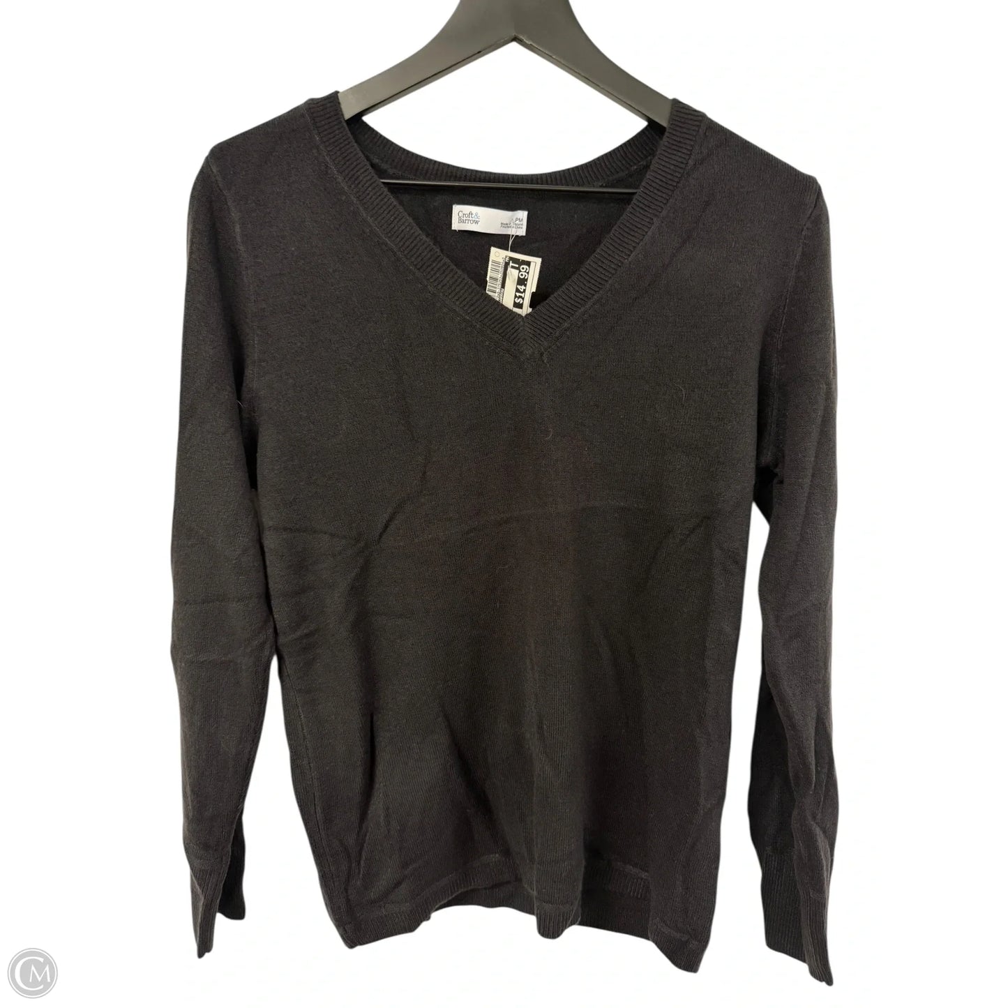 Sweater By Croft And Barrow In Black, Size: Mp