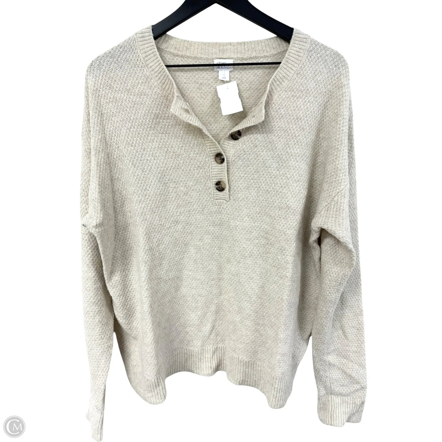 Sweater By Stars Above In Cream, Size: L