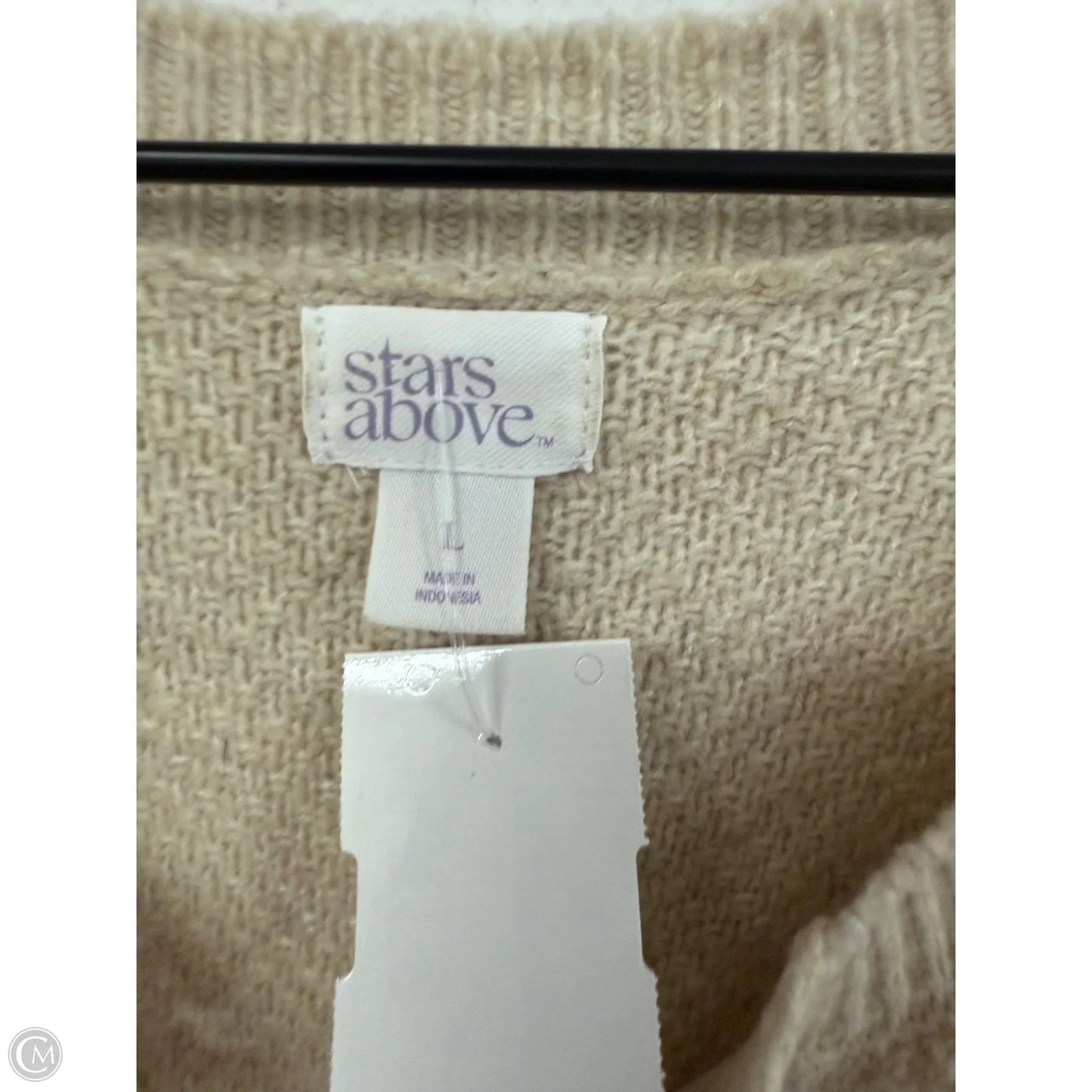 Sweater By Stars Above In Cream, Size: L
