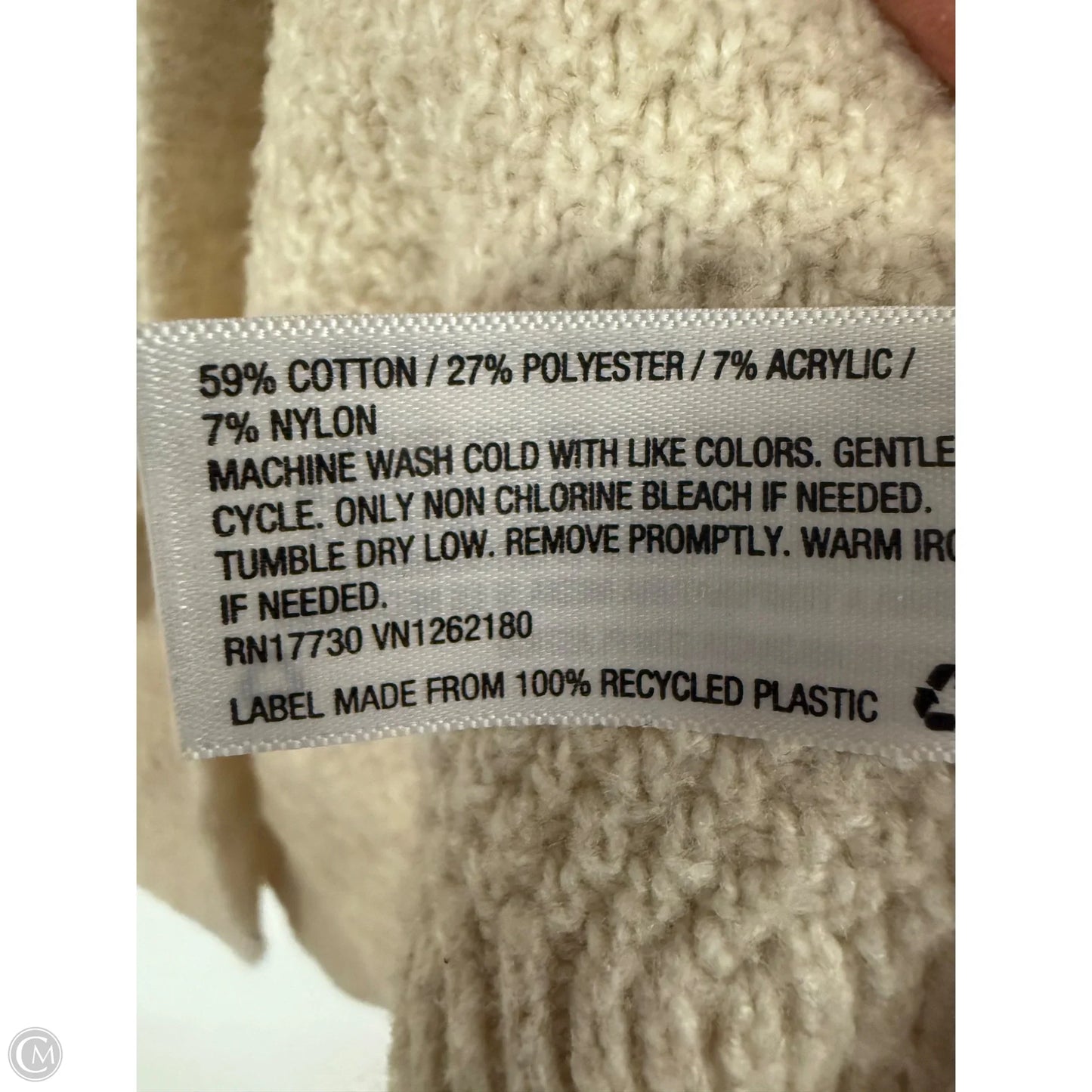 Sweater By Stars Above In Cream, Size: L