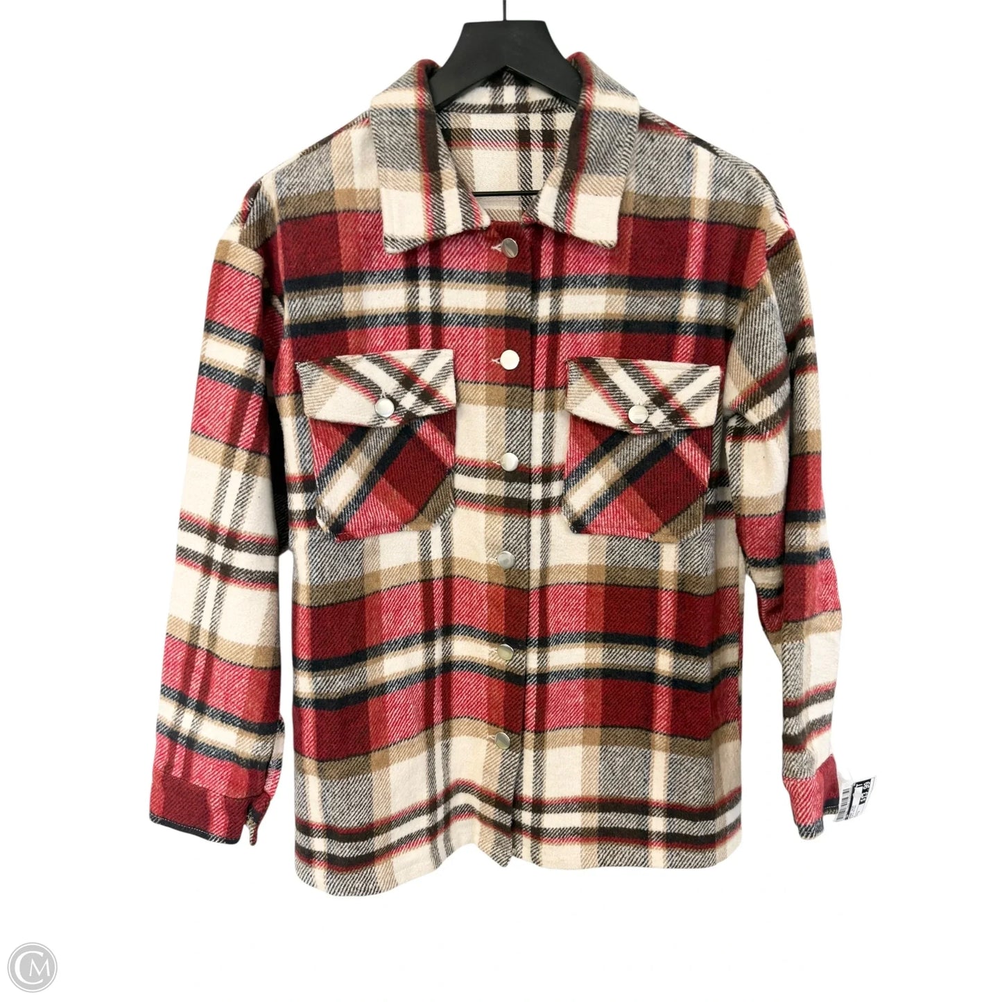 Jacket Shirt By Cmf In Plaid Pattern, Size: S