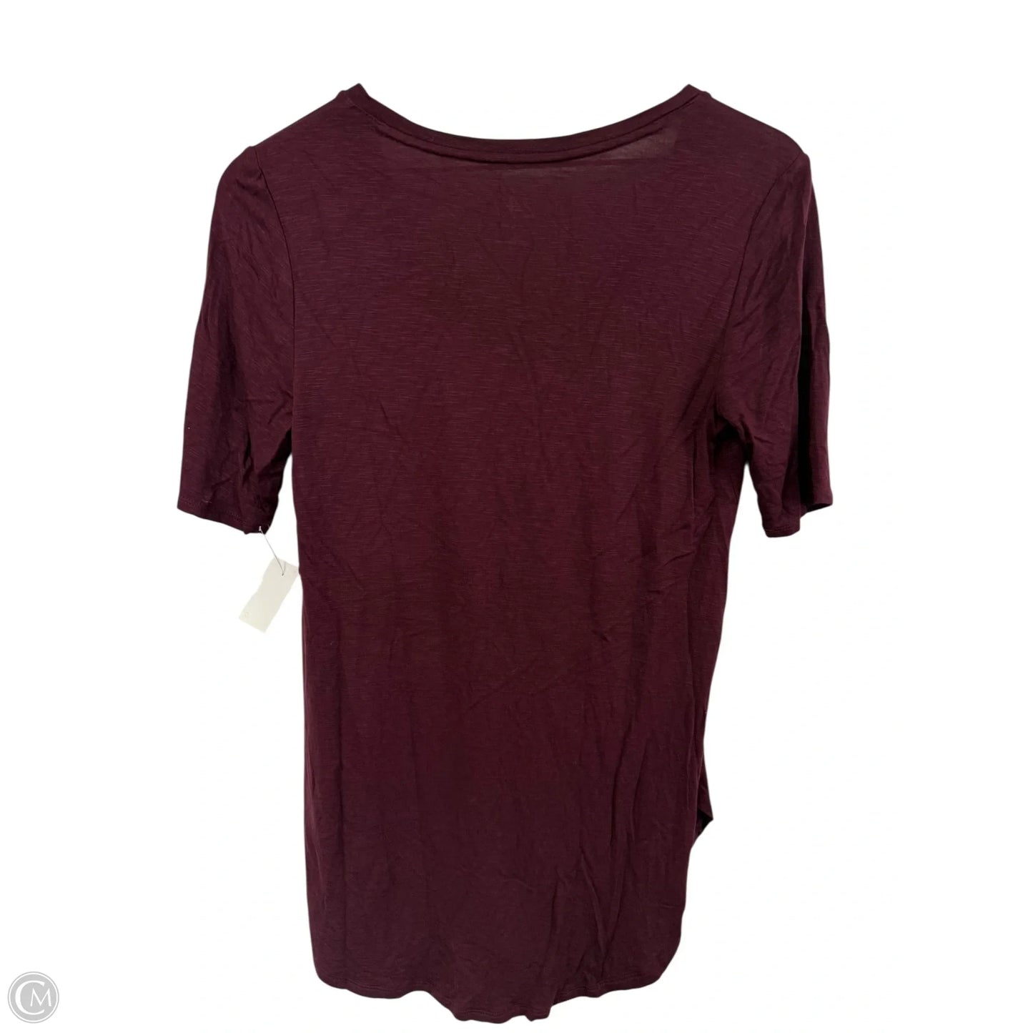 Top Short Sleeve Basic By Maurices In Maroon, Size: Xs