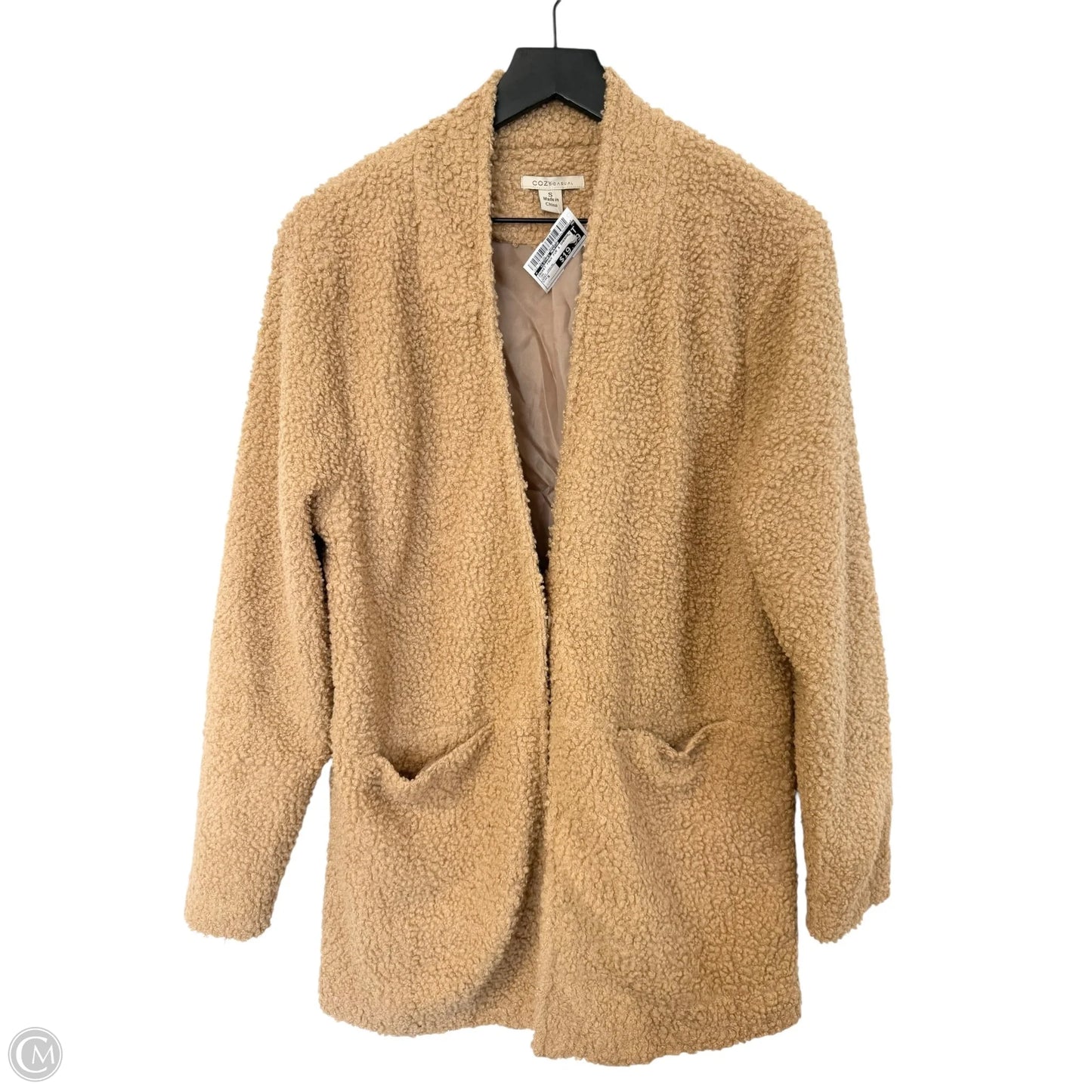Jacket Faux Fur & Sherpa By Clothes Mentor In Tan, Size: S