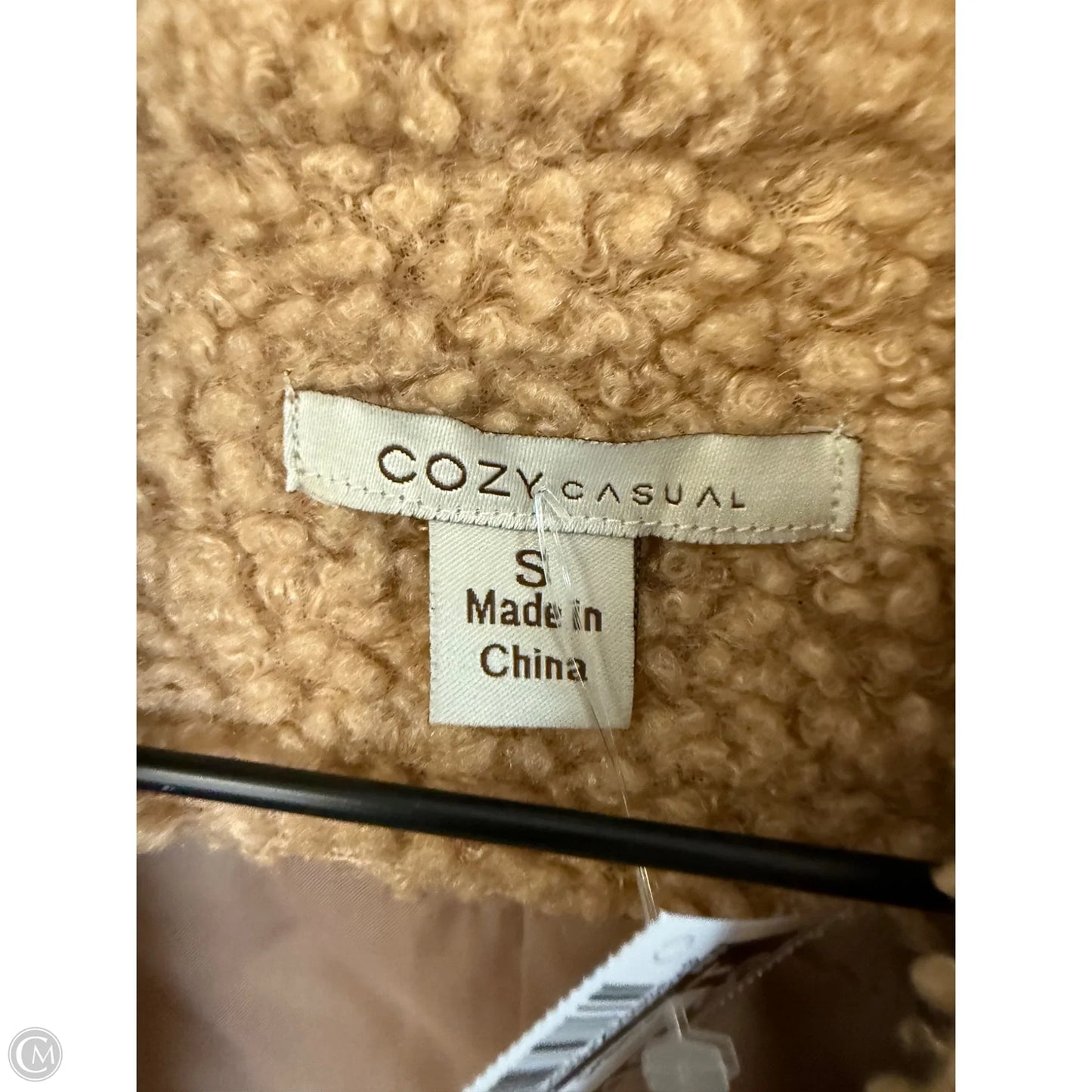 Jacket Faux Fur & Sherpa By Clothes Mentor In Tan, Size: S