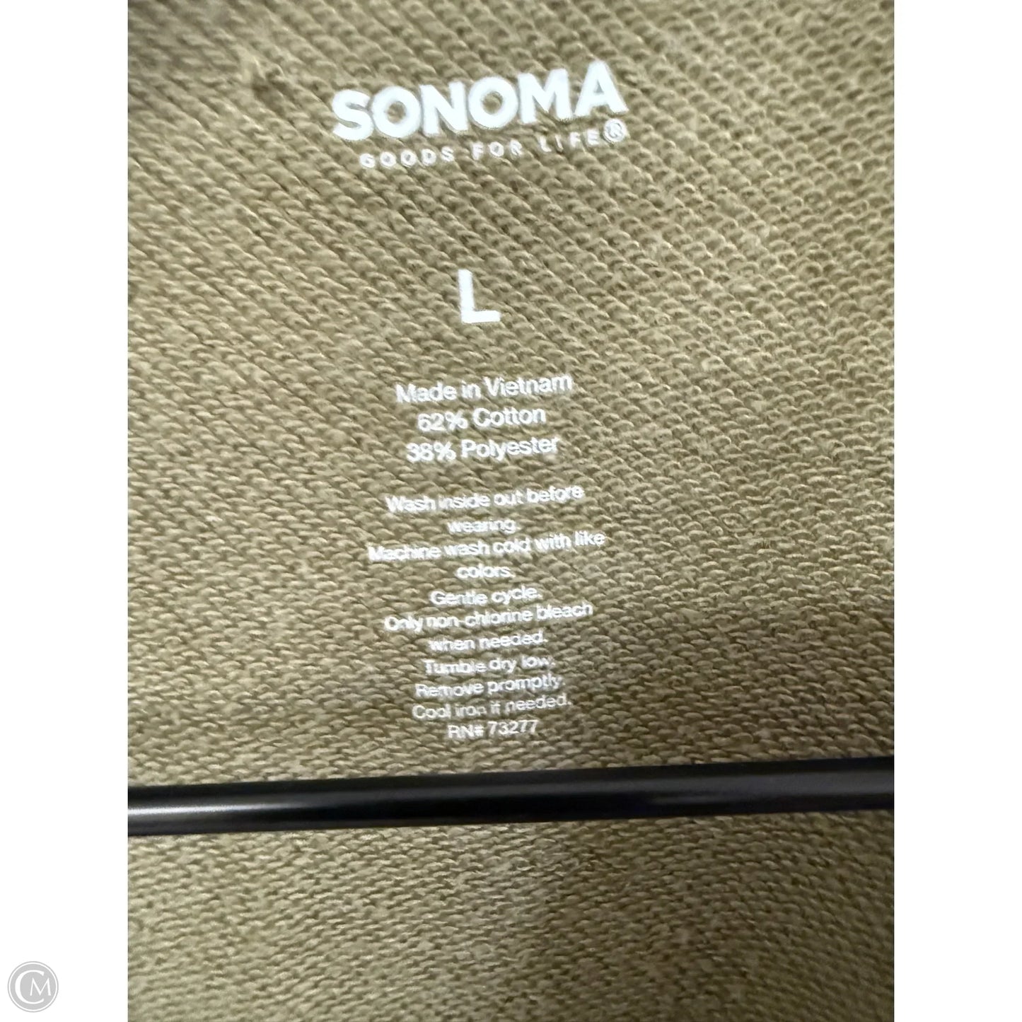 Top Short Sleeve By Sonoma In Green, Size: L