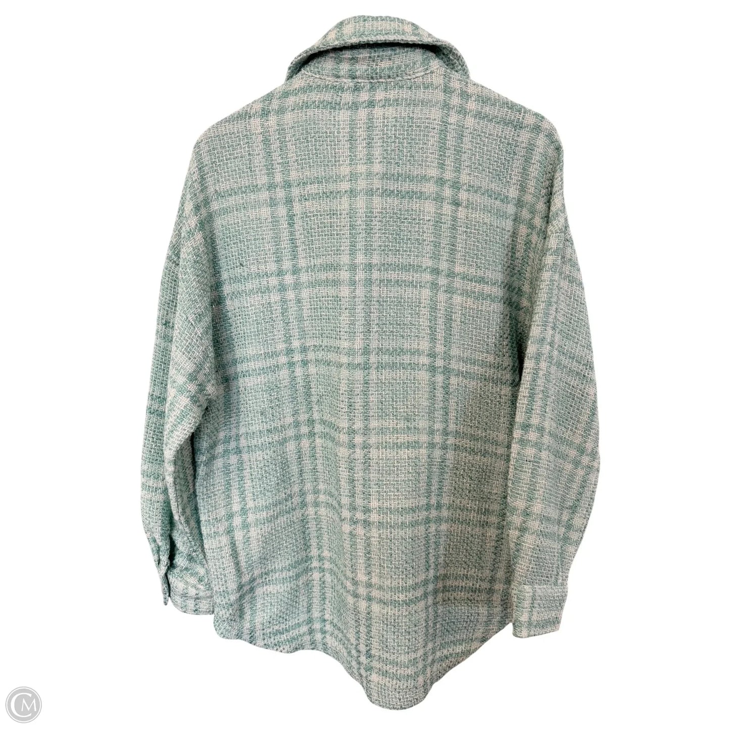 Jacket Shirt By Clothes Mentor In Green, Size: M