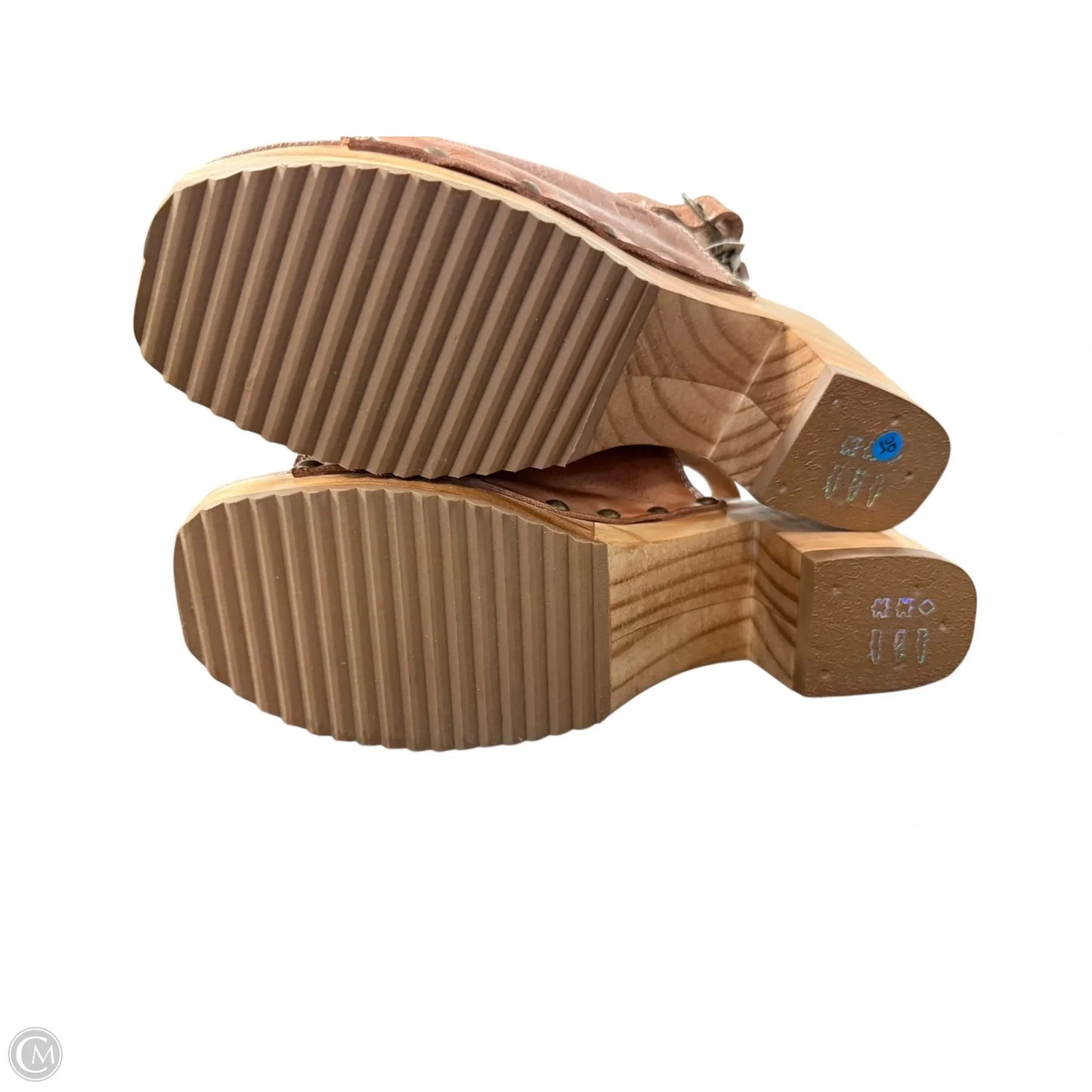 Sandals Heels Block By Bed Stu In Brown, Size: 9