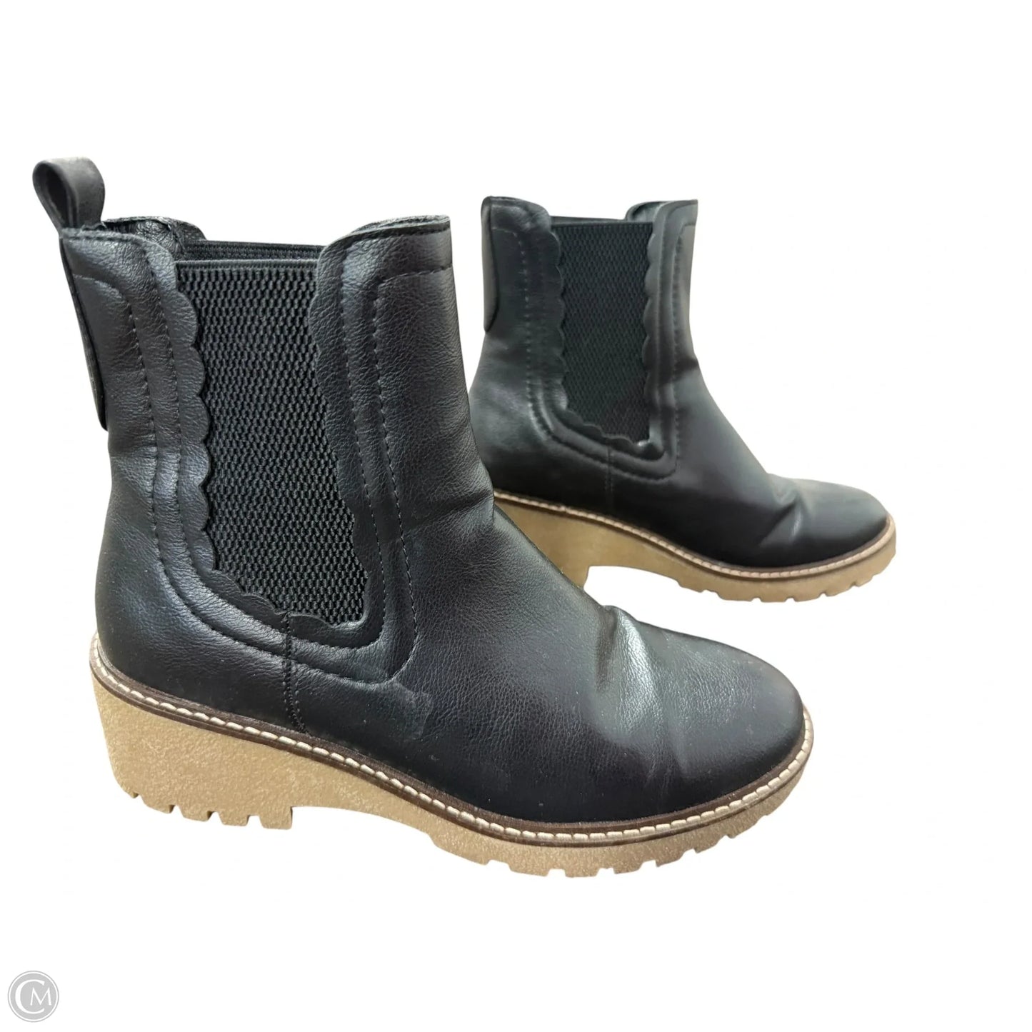 Boots Ankle Heels By Mia In Black, Size: 8