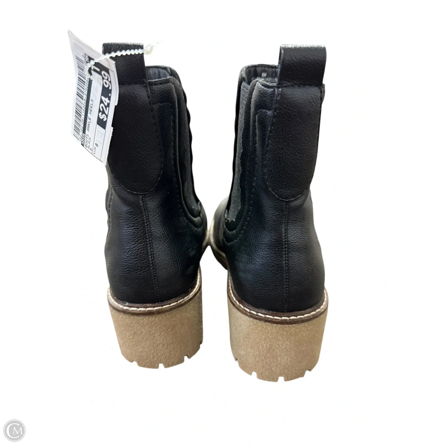 Boots Ankle Heels By Mia In Black, Size: 8