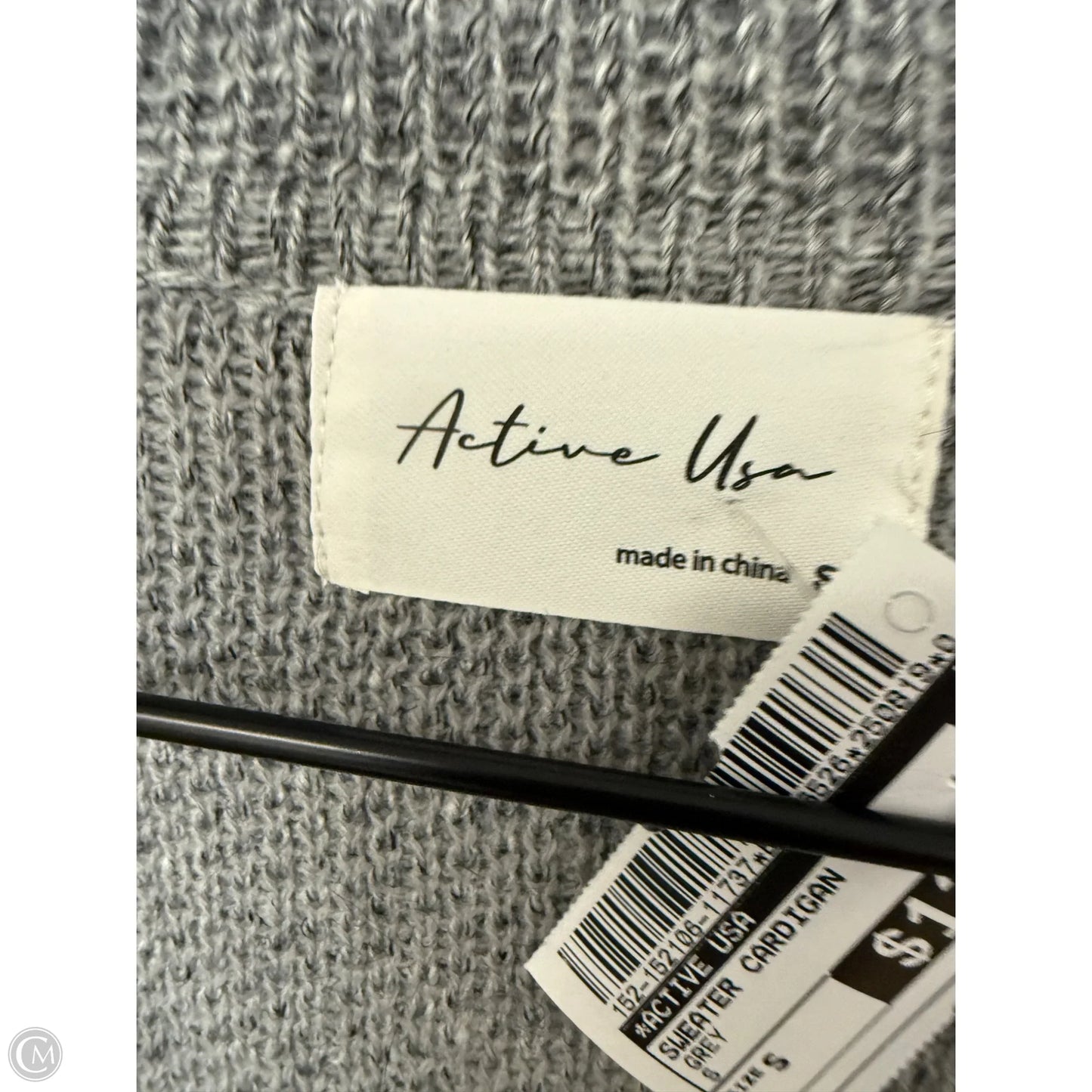 Sweater Cardigan By Active Usa In Grey, Size: S