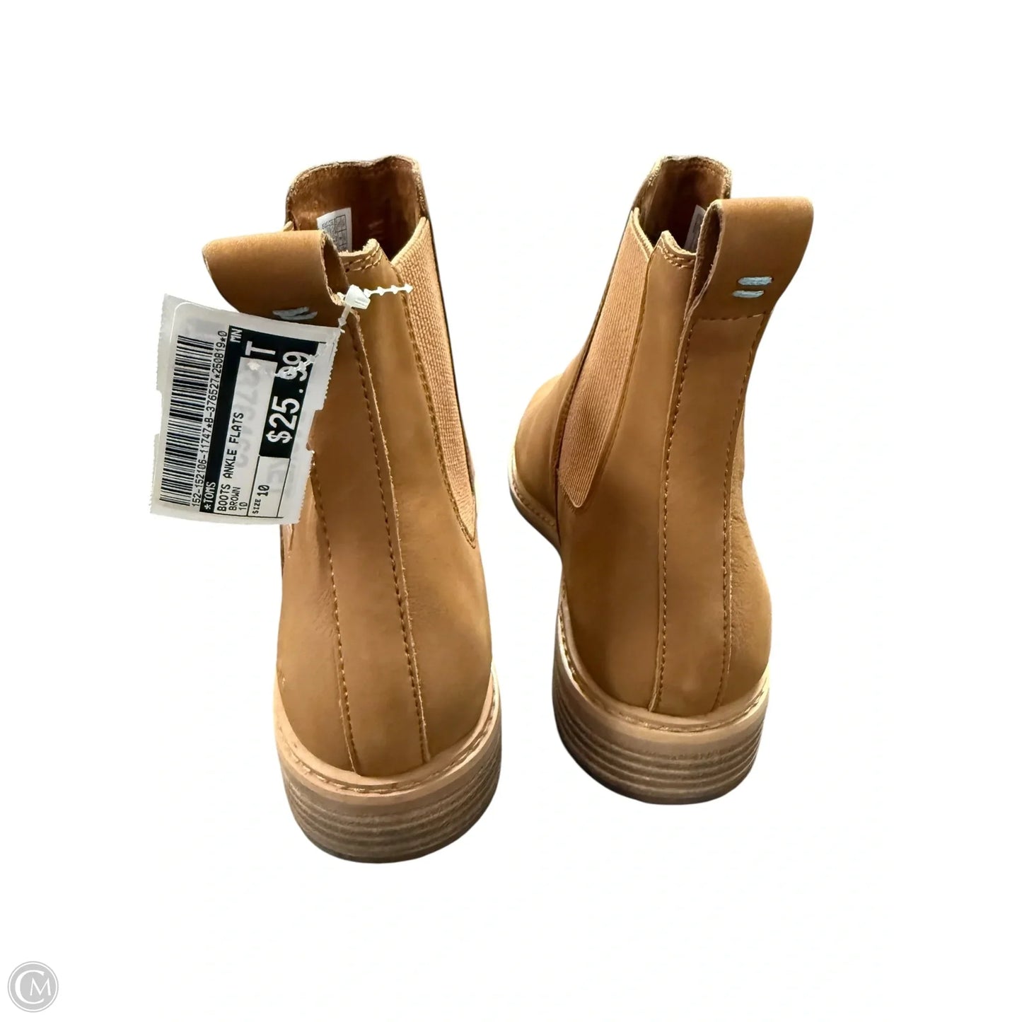 Boots Ankle Flats By Toms In Brown, Size: 10