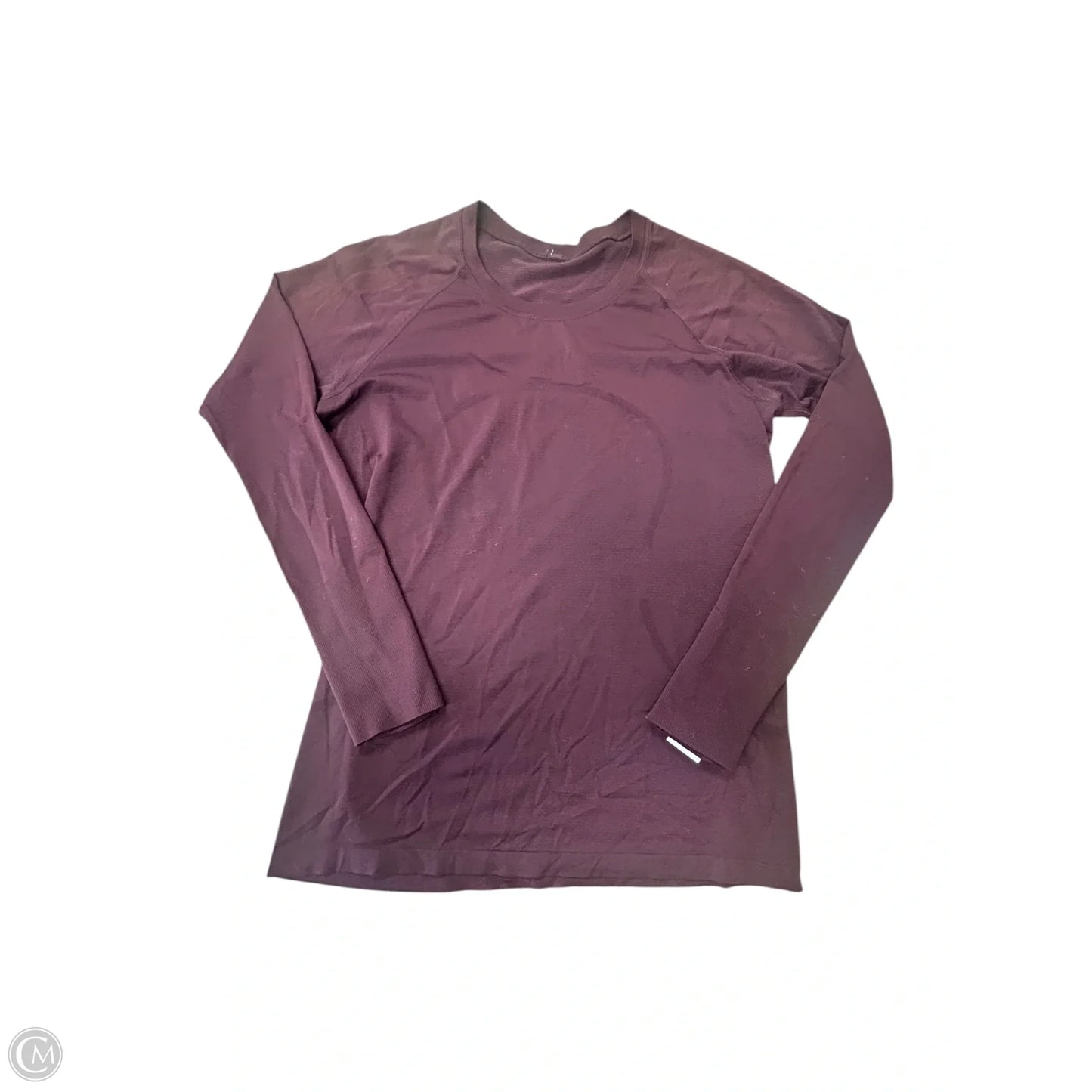 Athletic Top Long Sleeve Crewneck By Lululemon In Maroon, Size: 12