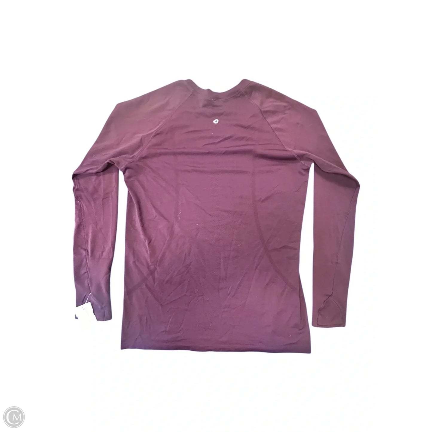 Athletic Top Long Sleeve Crewneck By Lululemon In Maroon, Size: 12