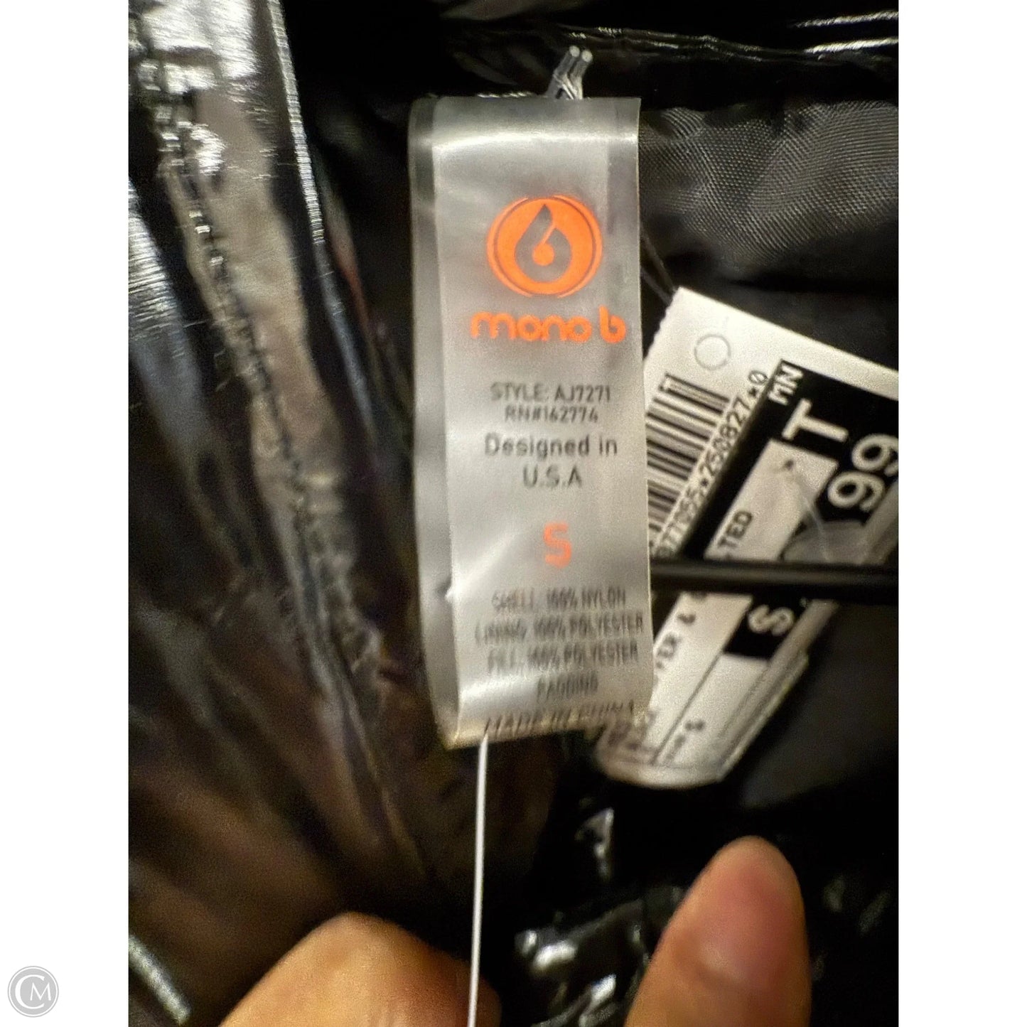 Vest Puffer & Quilted By Mono B In Black, Size: S